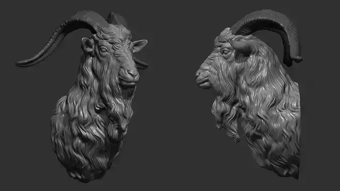 Goat head 3D print model