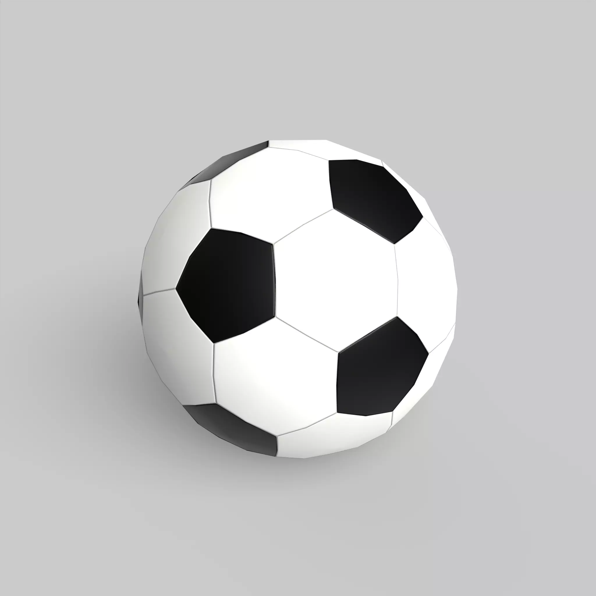 Soccer Ball Classic Standard Low-poly 3D model_0