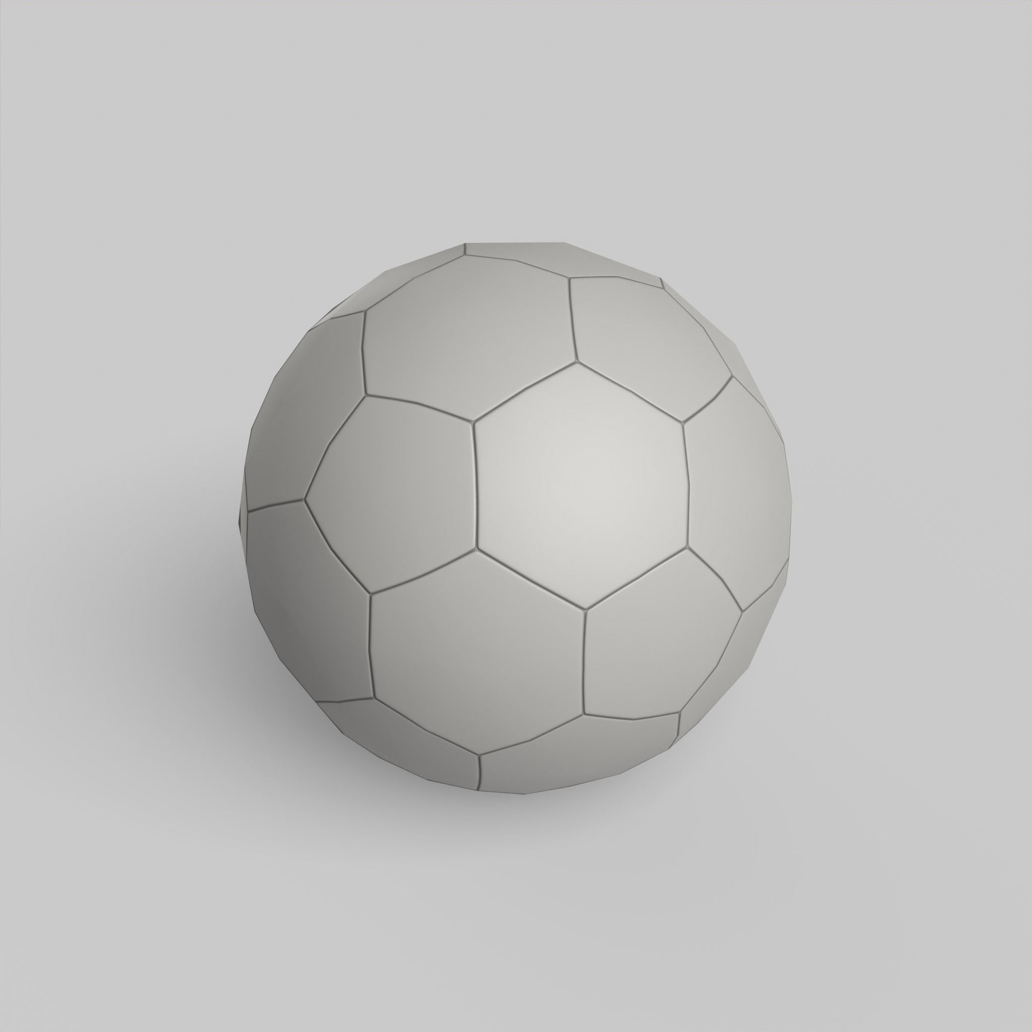 Soccer Ball Classic Standard Low-poly 3D model_7