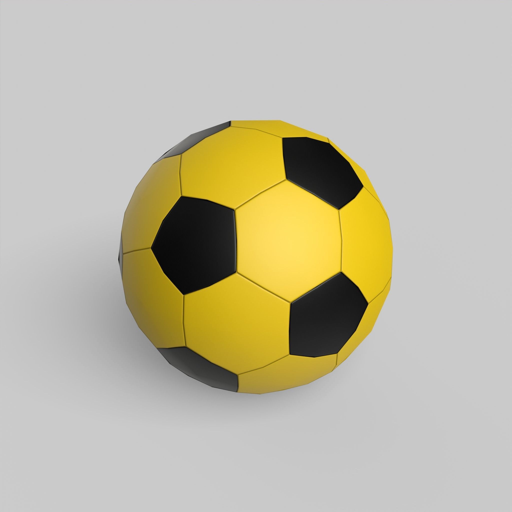 Soccer Ball Classic Standard Low-poly 3D model_6
