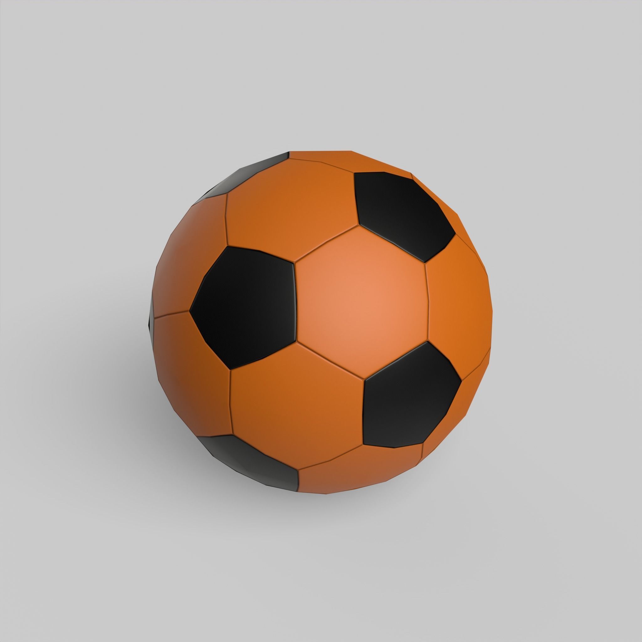 Soccer Ball Classic Standard Low-poly 3D model_4