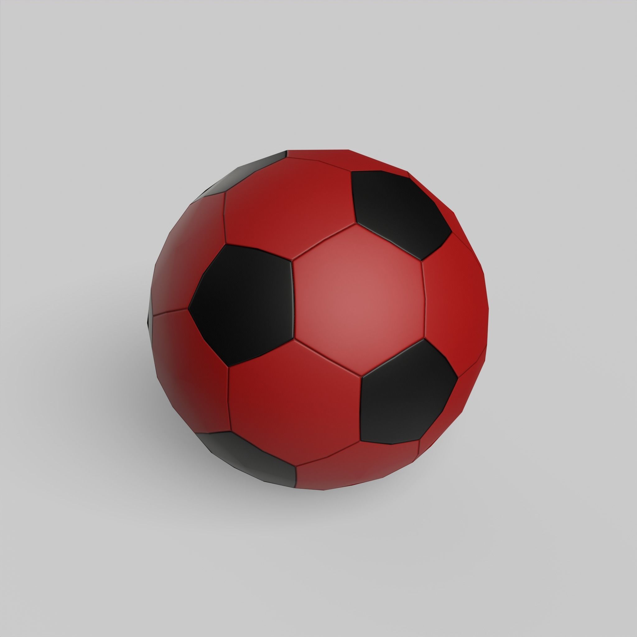 Soccer Ball Classic Standard Low-poly 3D model_5