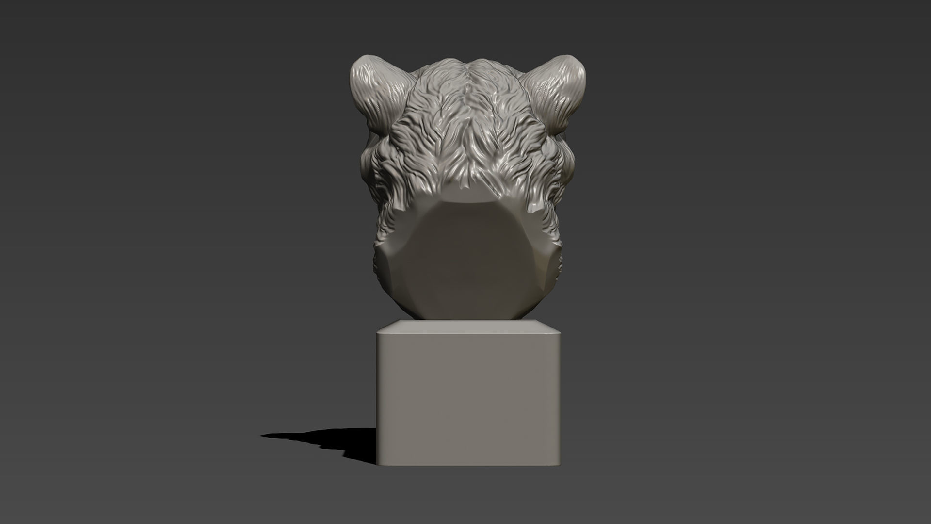 Cheetah head bust 3D print model_8