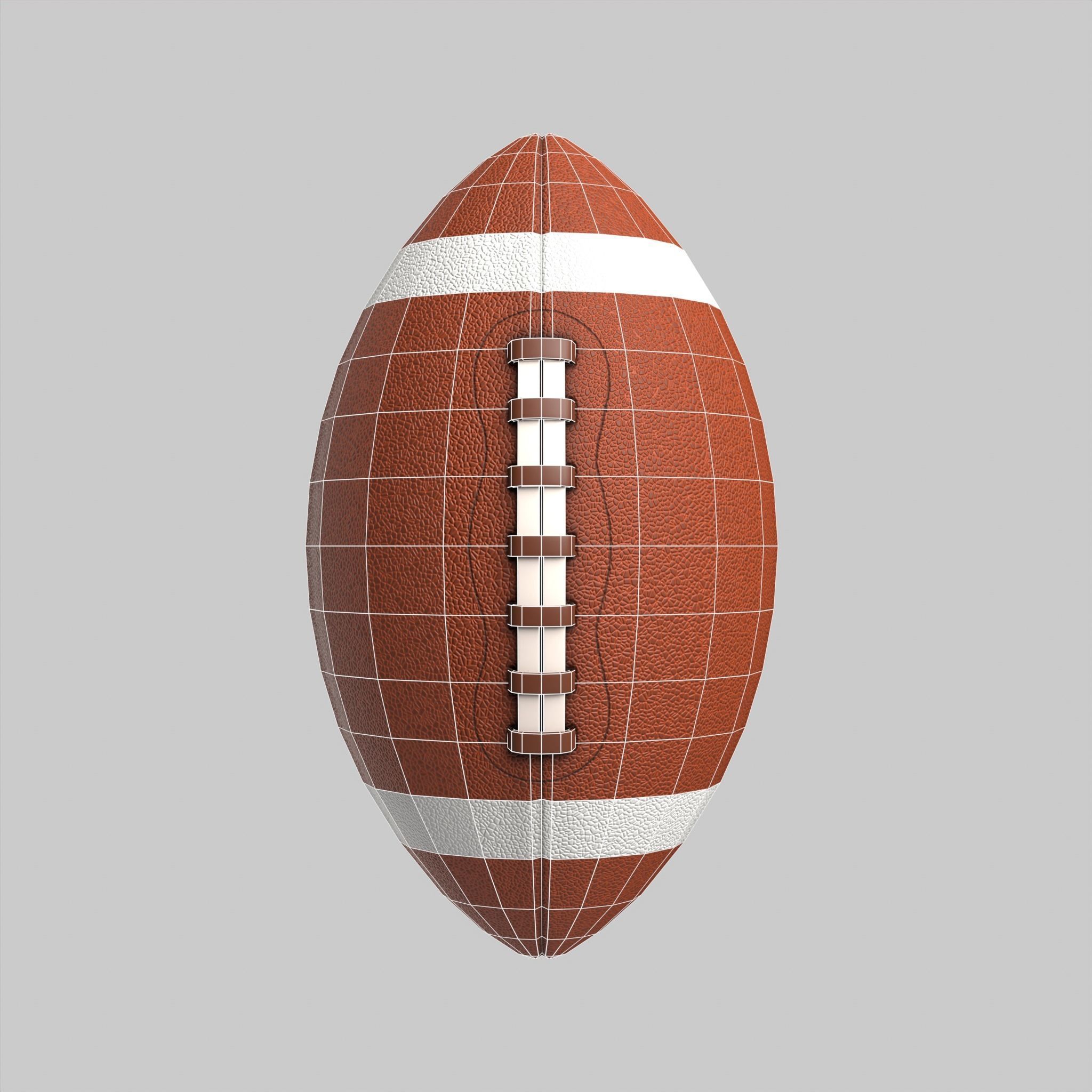 Rugby Ball American Football Classic Standard Low-poly 3D model_6