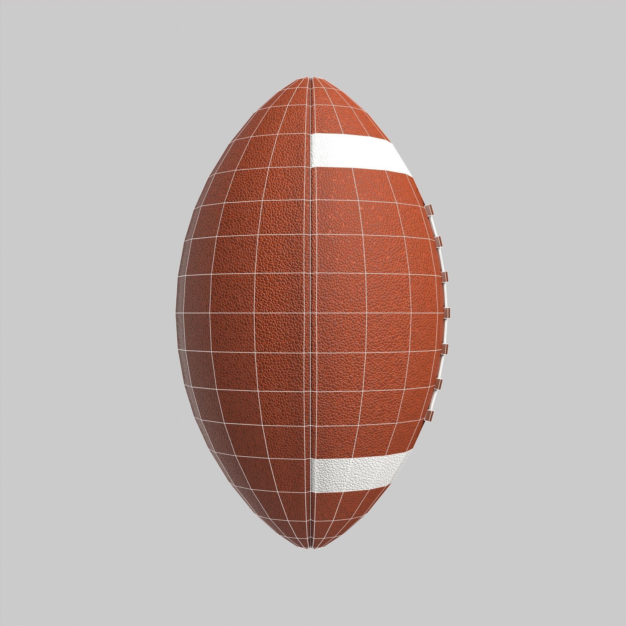 Rugby Ball American Football Classic Standard Low-poly 3D model_8
