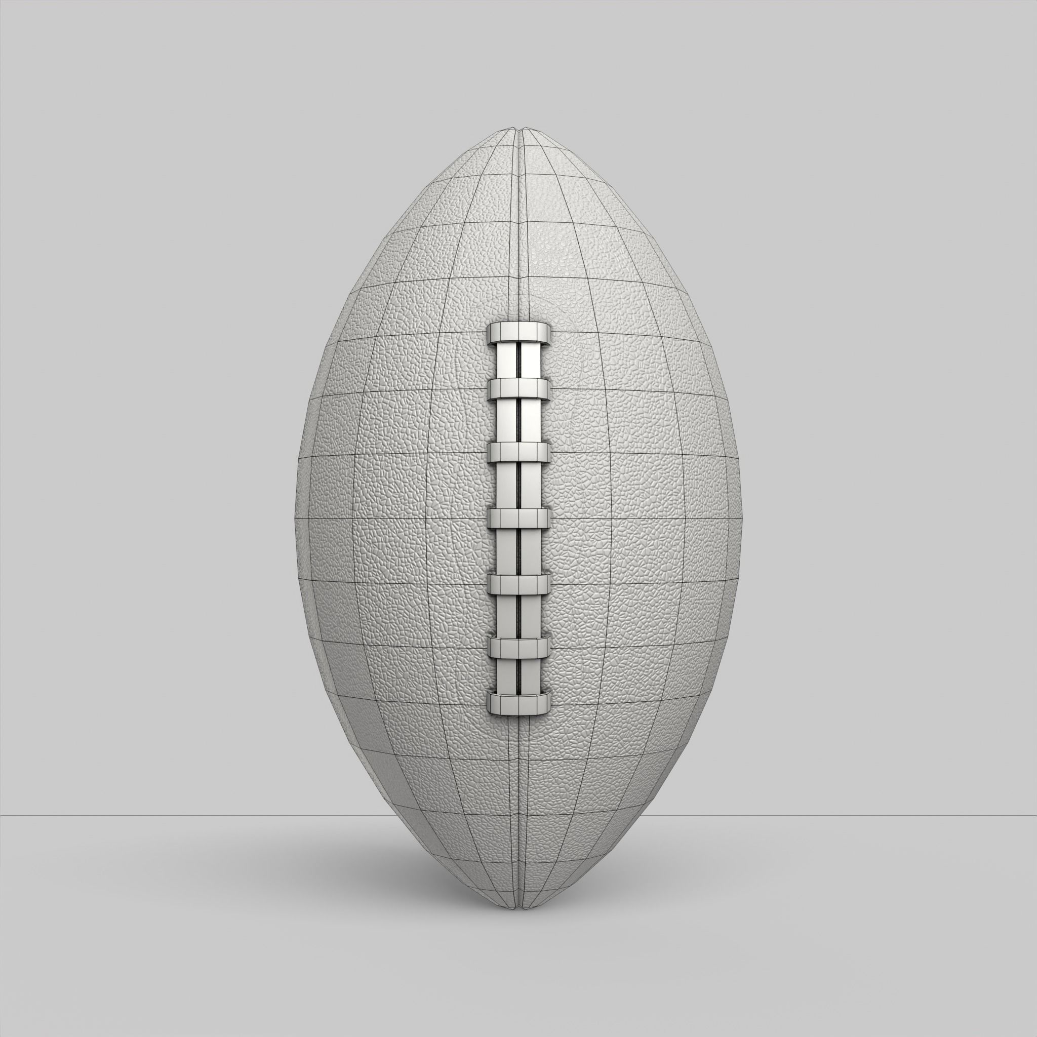 Rugby Ball American Football Classic Standard Low-poly 3D model_16