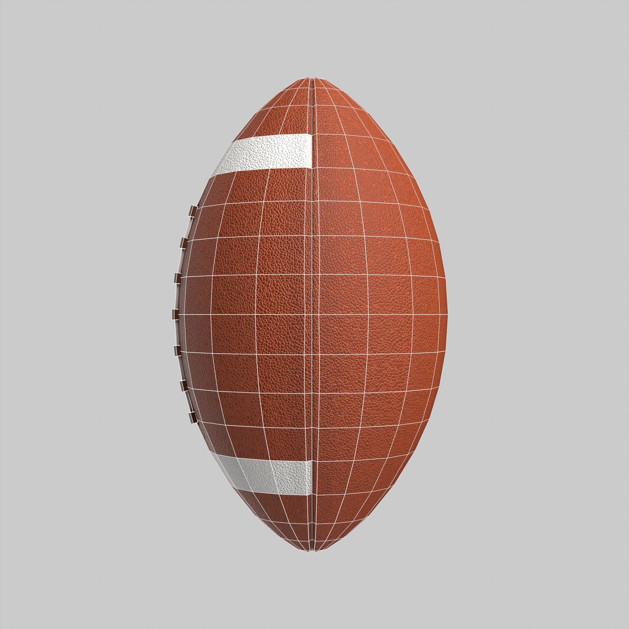 Rugby Ball American Football Classic Standard Low-poly 3D model_10