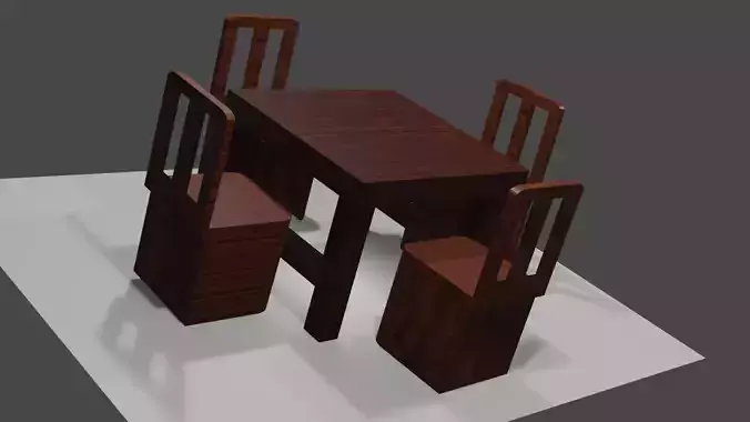 training table 3d model