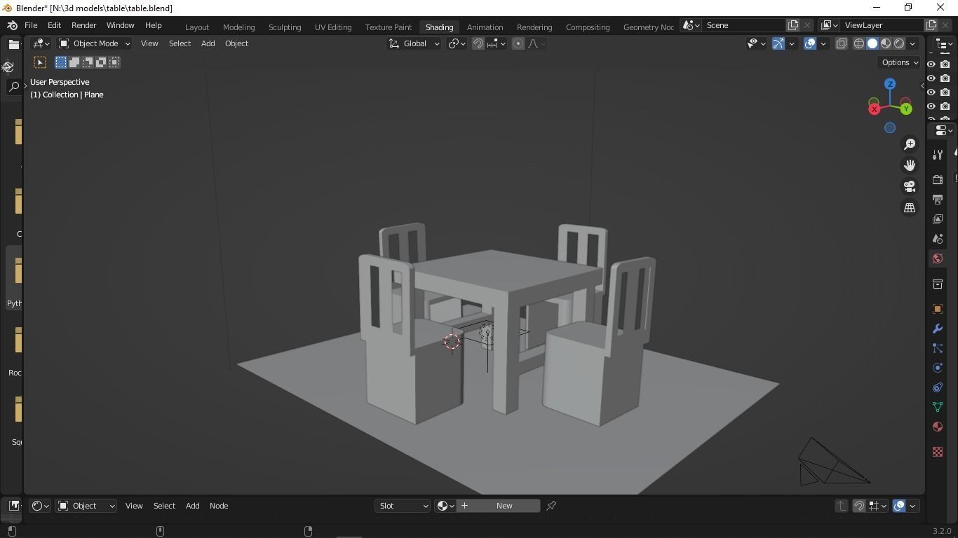 training table 3d model Free 3D model_7