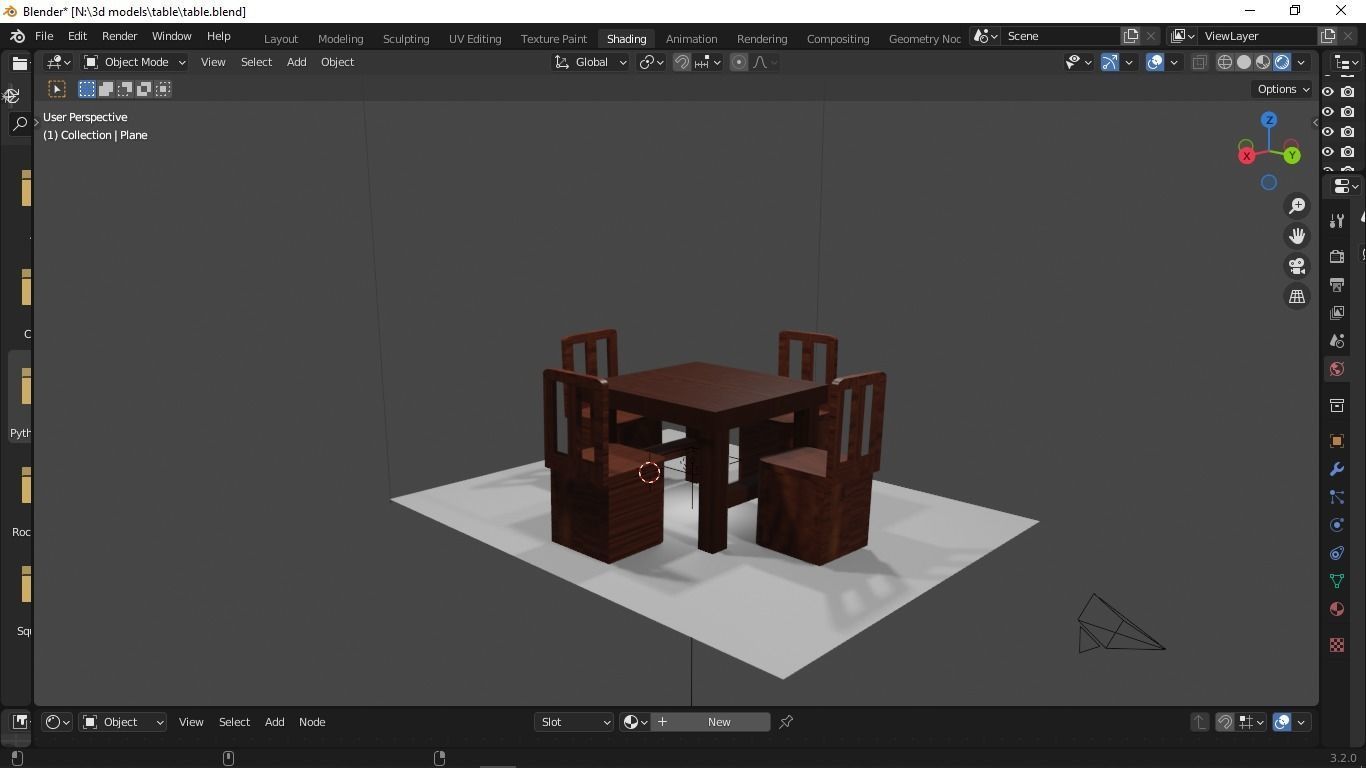training table 3d model Free 3D model_4