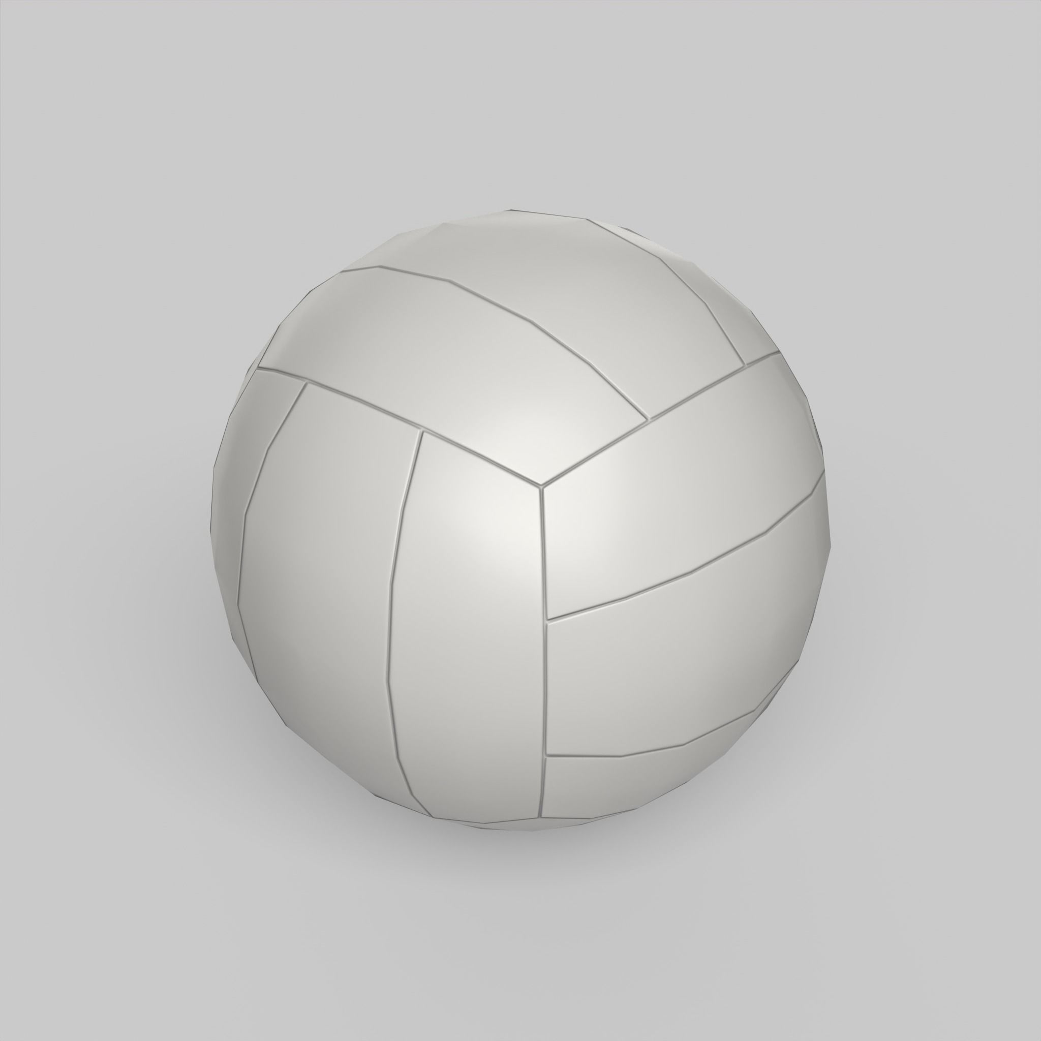Volleyball Ball Classic Standard Low-poly 3D model_9