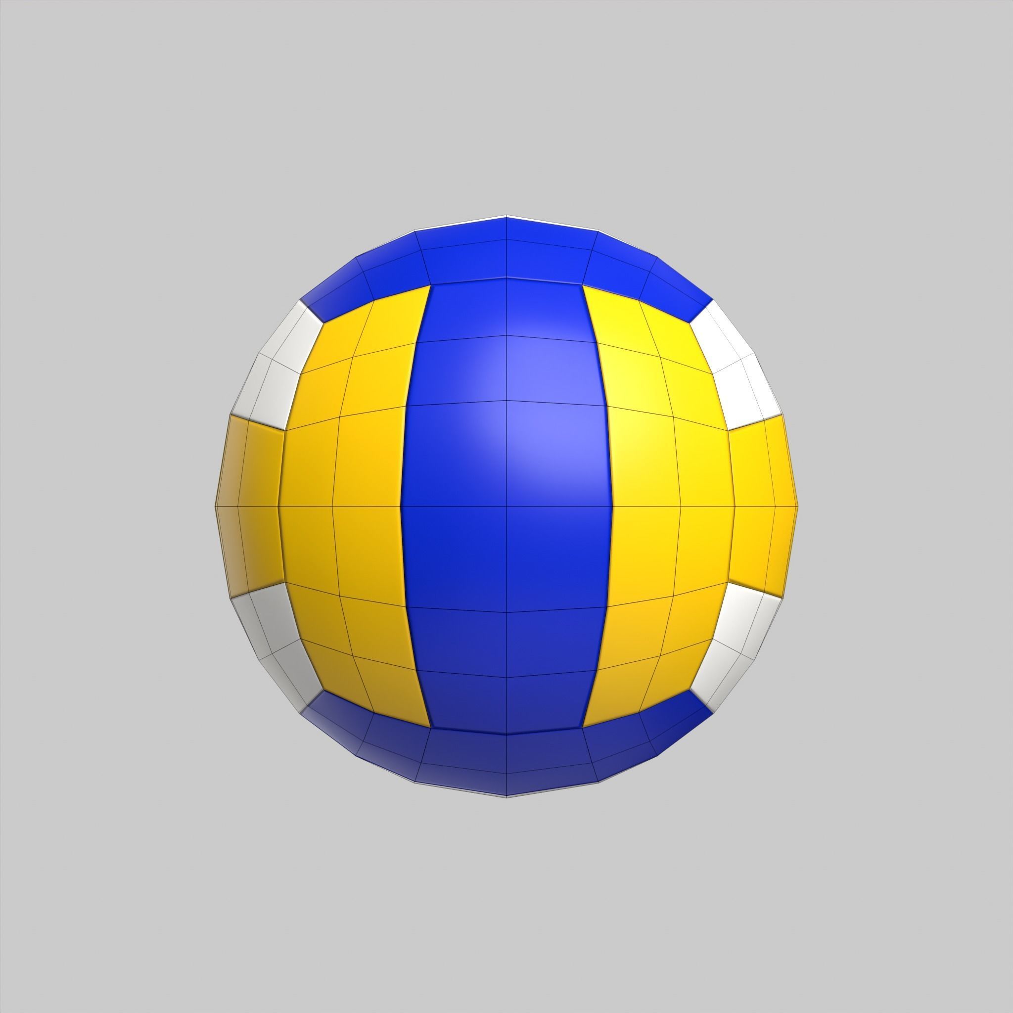 Volleyball Ball Classic Standard Low-poly 3D model_6