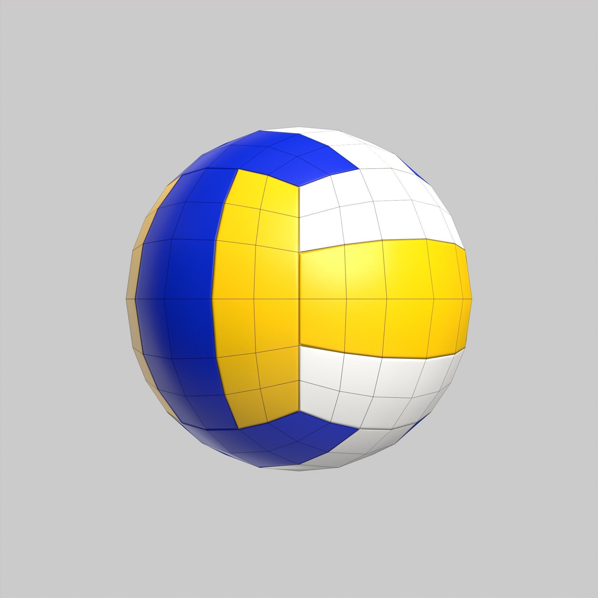 Volleyball Ball Classic Standard Low-poly 3D model_8