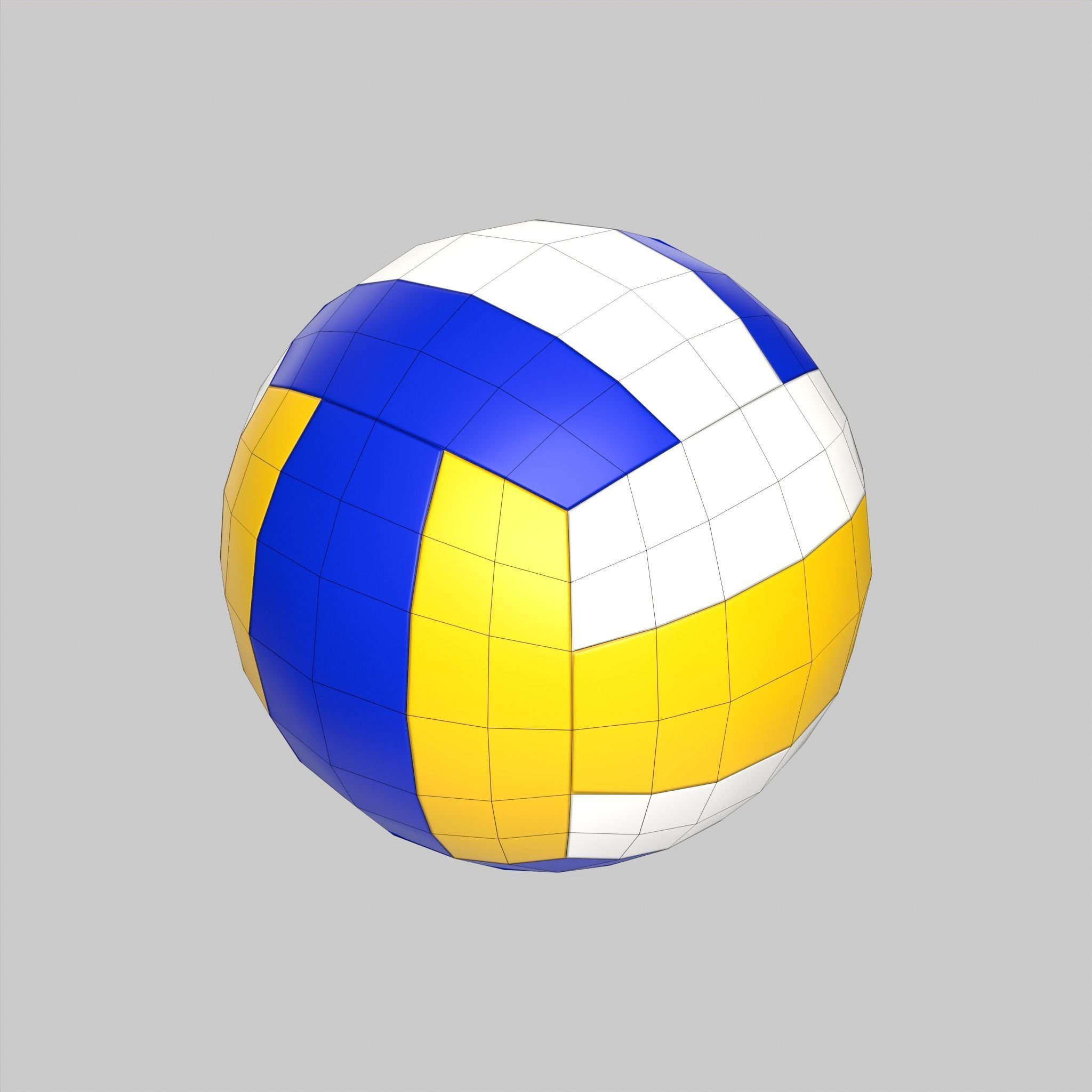 Volleyball Ball Classic Standard Low-poly 3D model_2