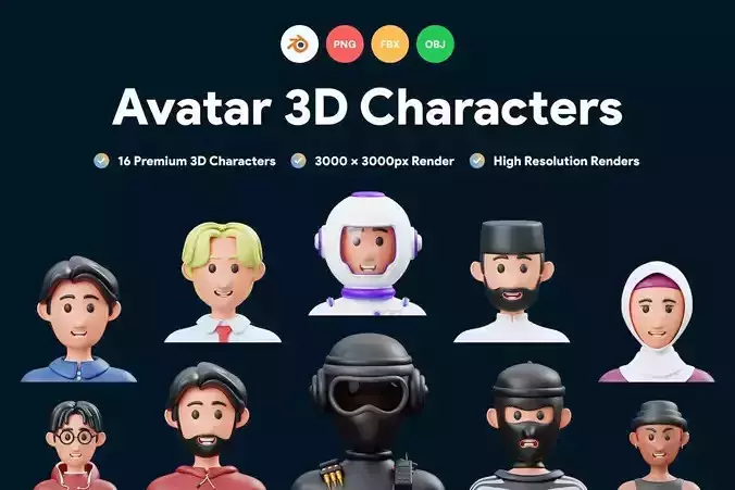 Realistic 3D Avatar for Video Games  Animation 