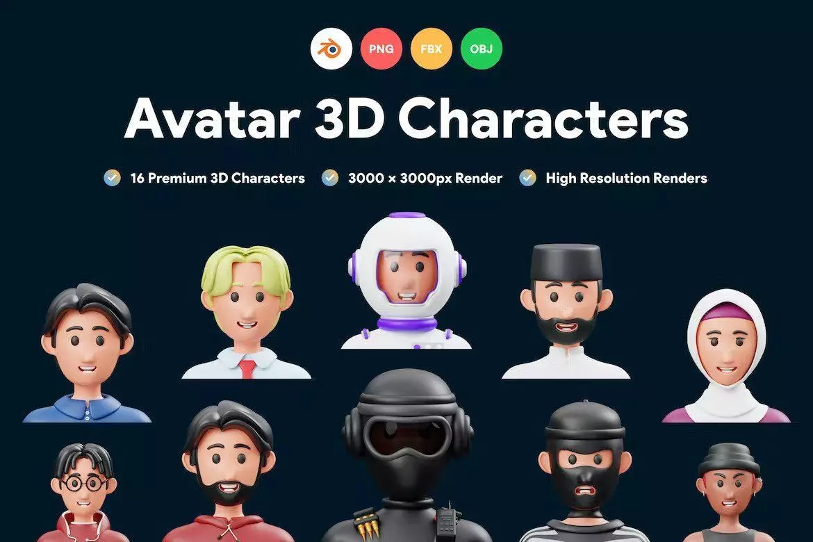 Realistic 3D Avatar for Video Games  Animation  3D model_0