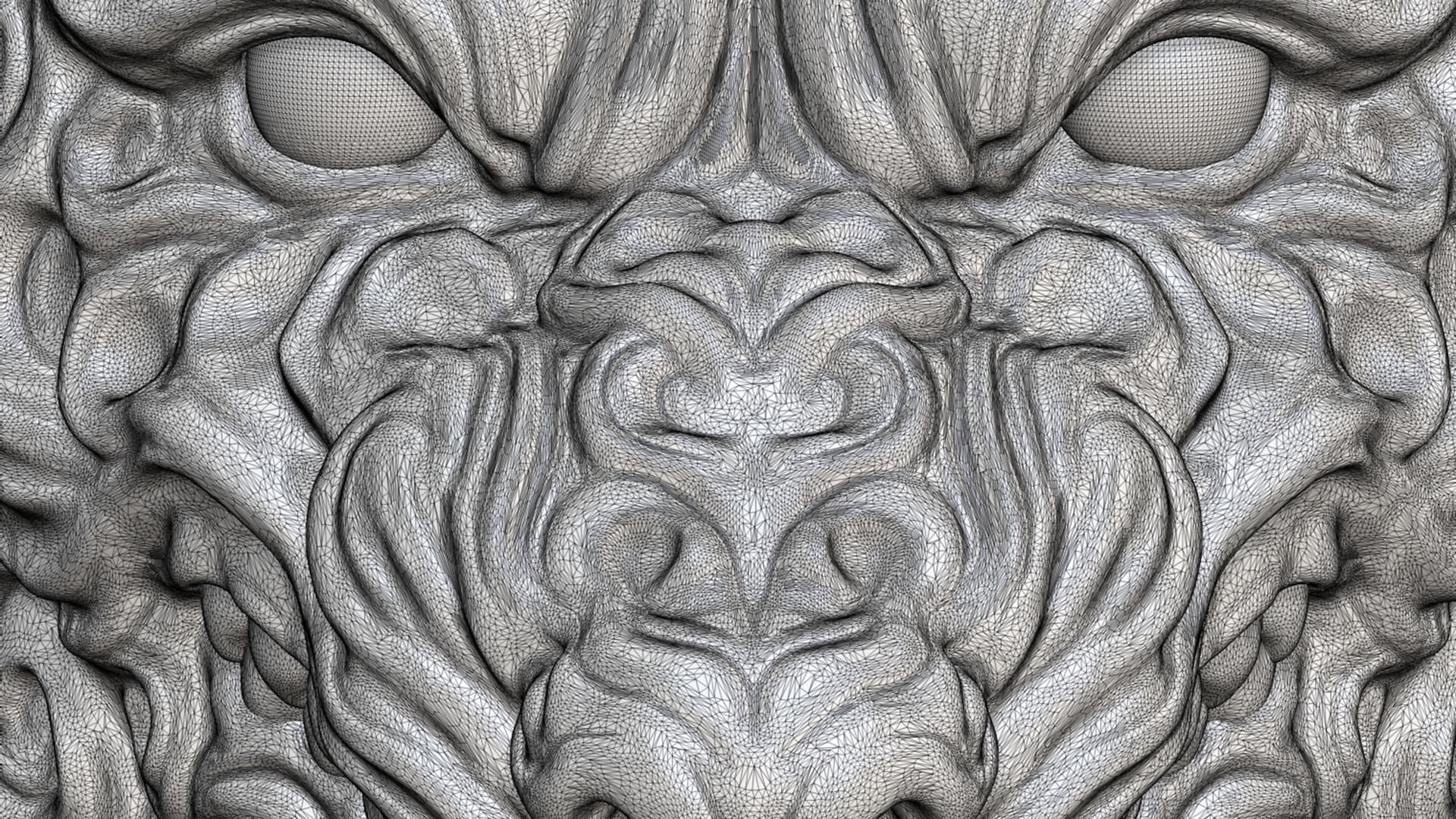 Wolf pendant 3D print model_15