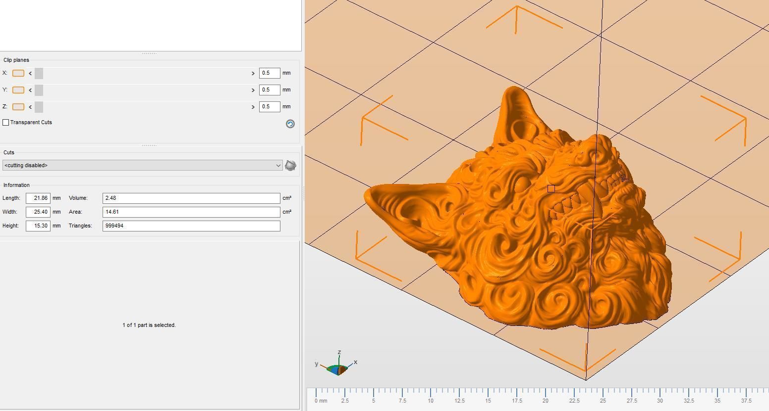 Wolf pendant 3D print model_14