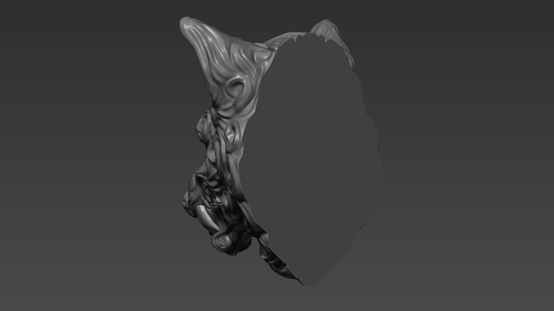 Wolf pendant 3D print model_7
