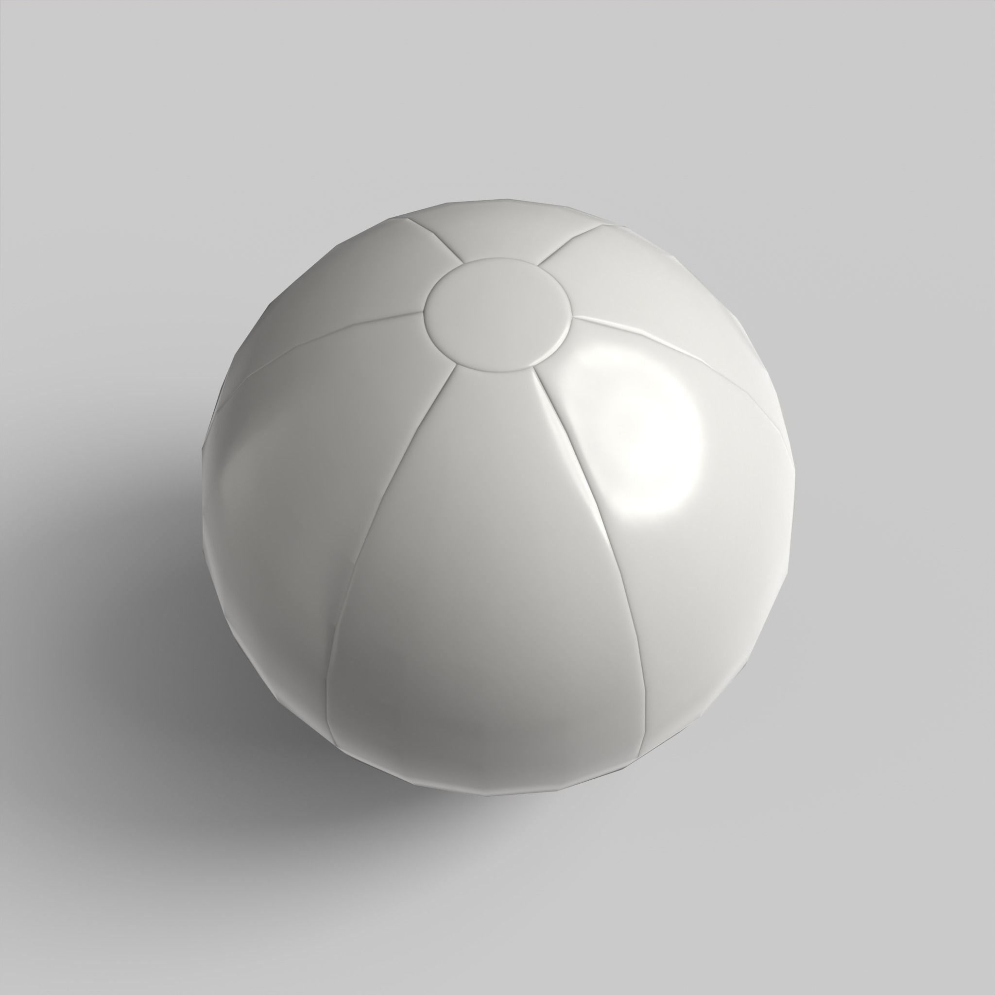 Beach Ball Colorful Summer Low-poly 3D model_3