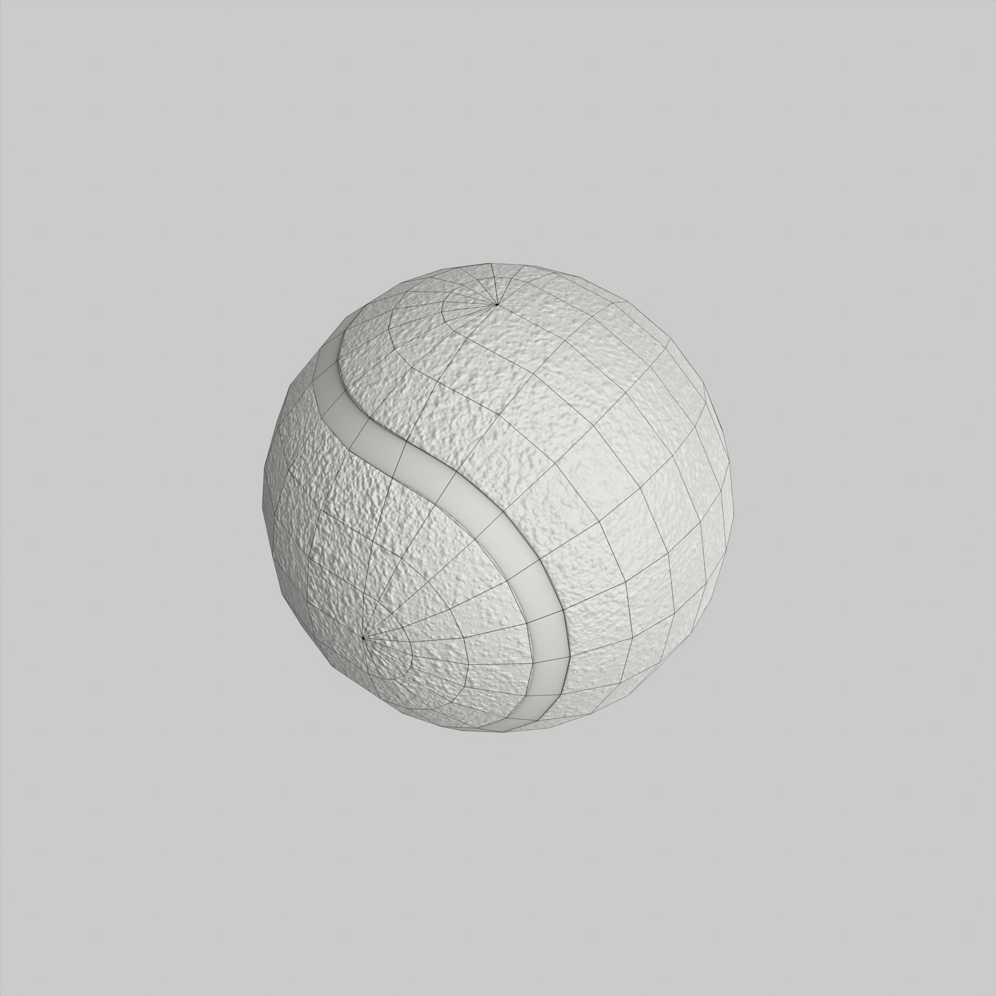 Tennis Ball Classic Standard Low-poly 3D model_4
