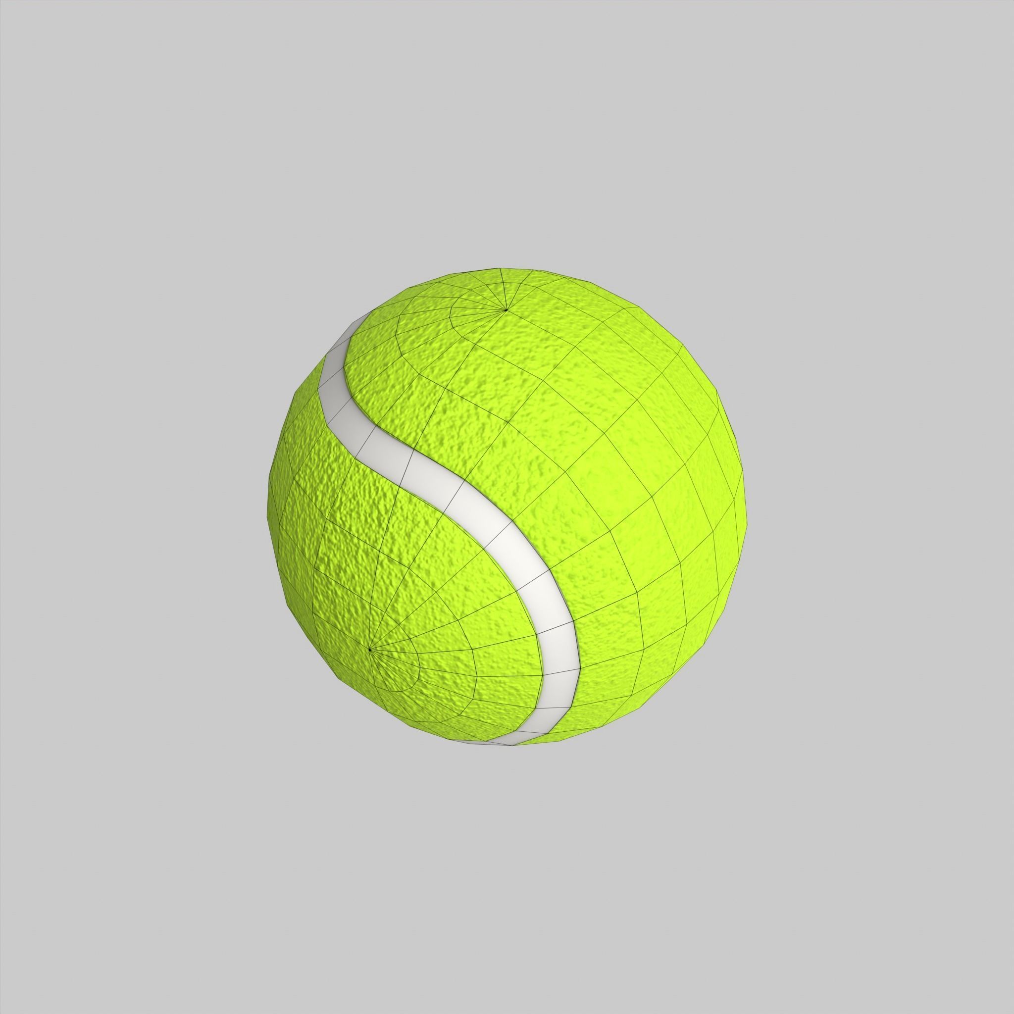 Tennis Ball Classic Standard Low-poly 3D model_2