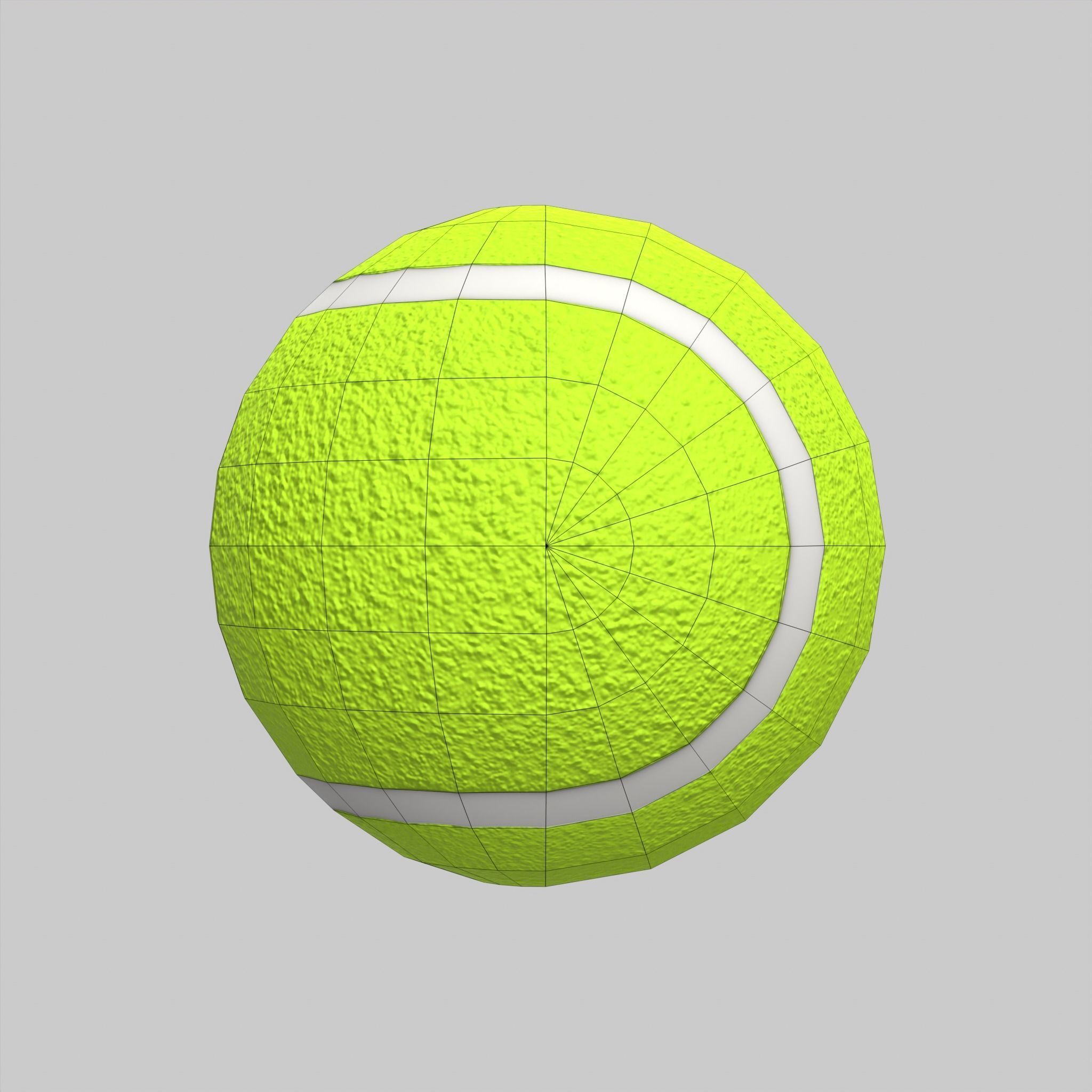 Tennis Ball Classic Standard Low-poly 3D model_6