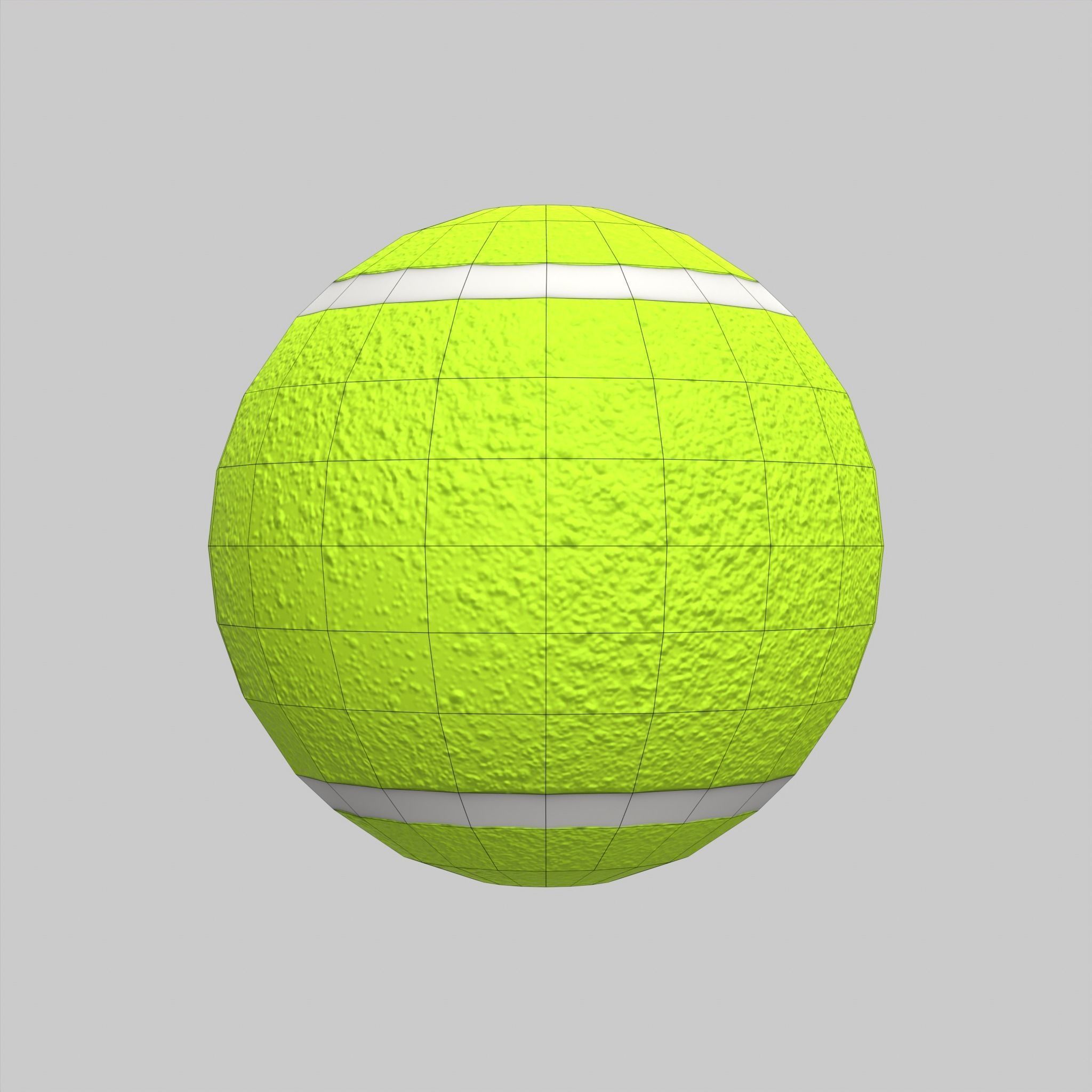 Tennis Ball Classic Standard Low-poly 3D model_8
