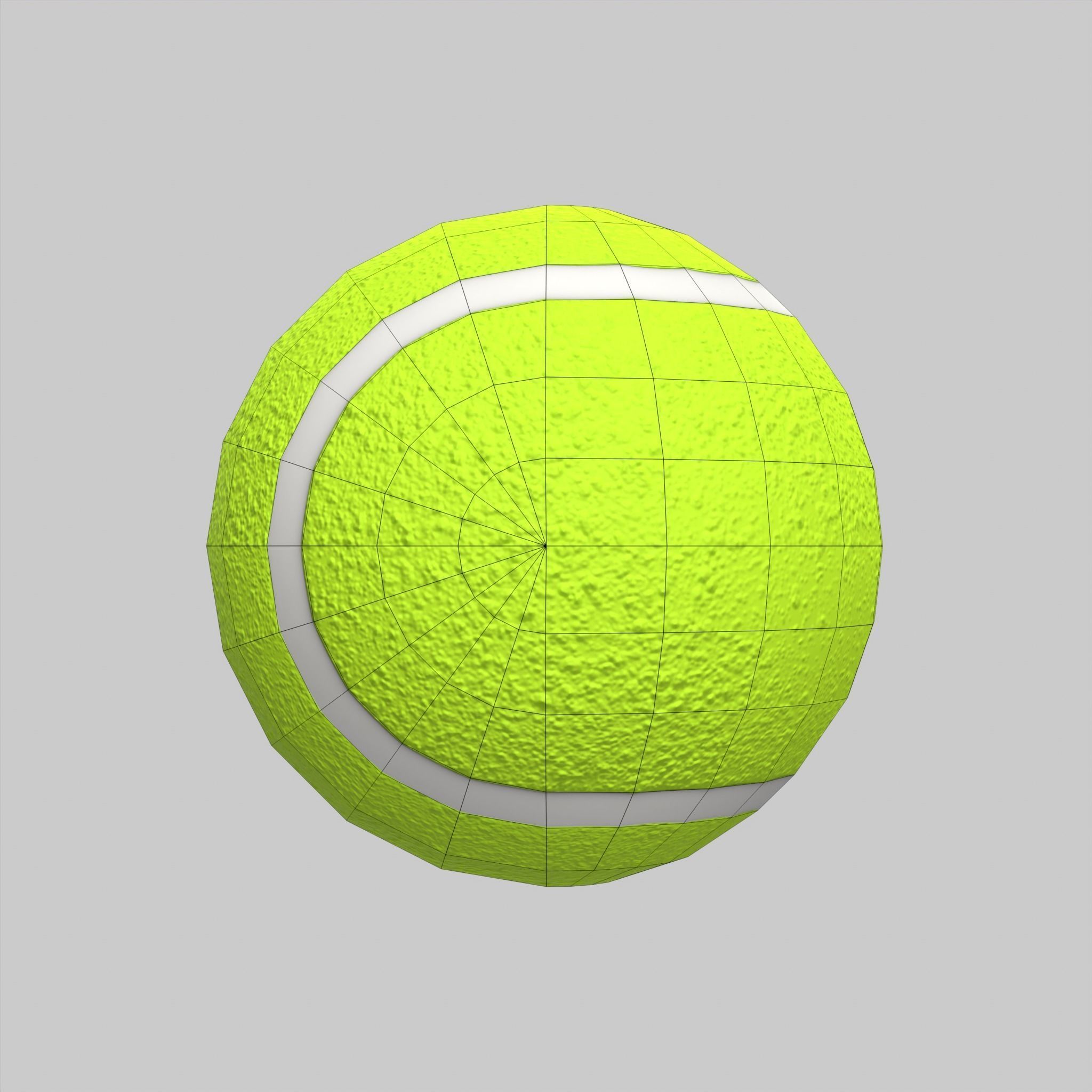 Tennis Ball Classic Standard Low-poly 3D model_10