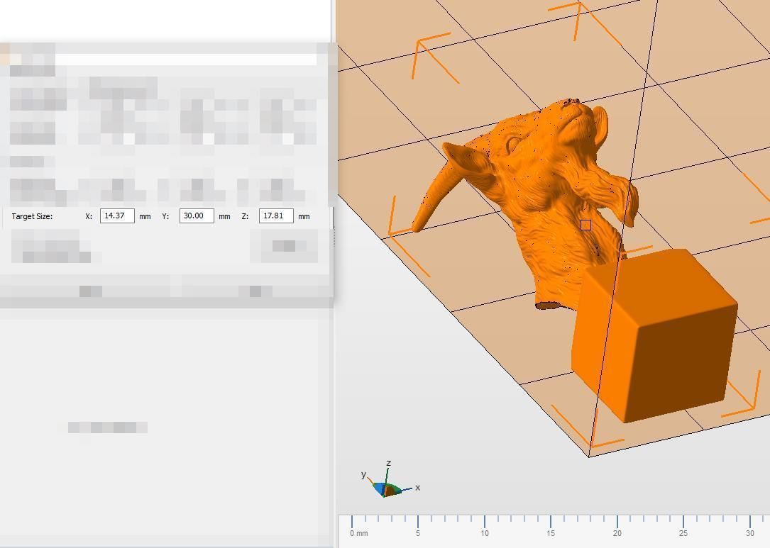 Goat head bust 3D print model_23