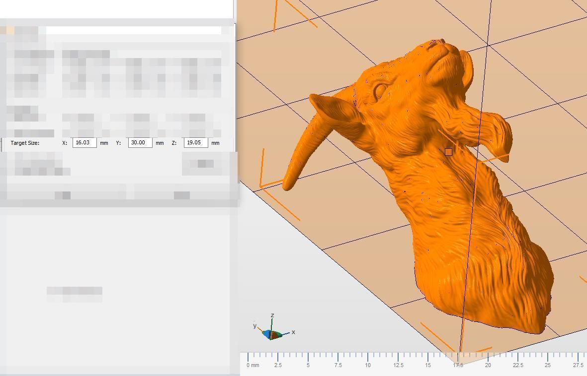 Goat head bust 3D print model_24