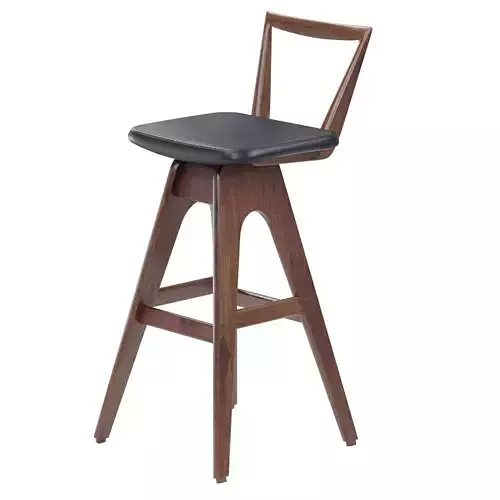 Danish Bar Stool - Dark Ash
