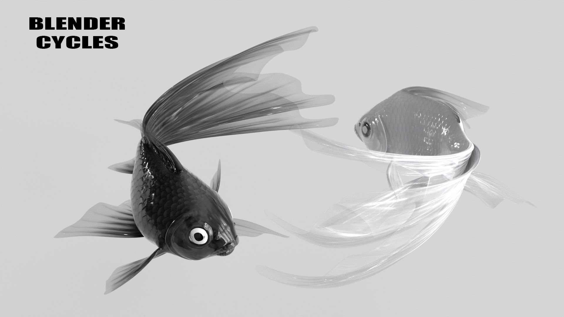 Yin Yang Black White Low-poly 3D model_17