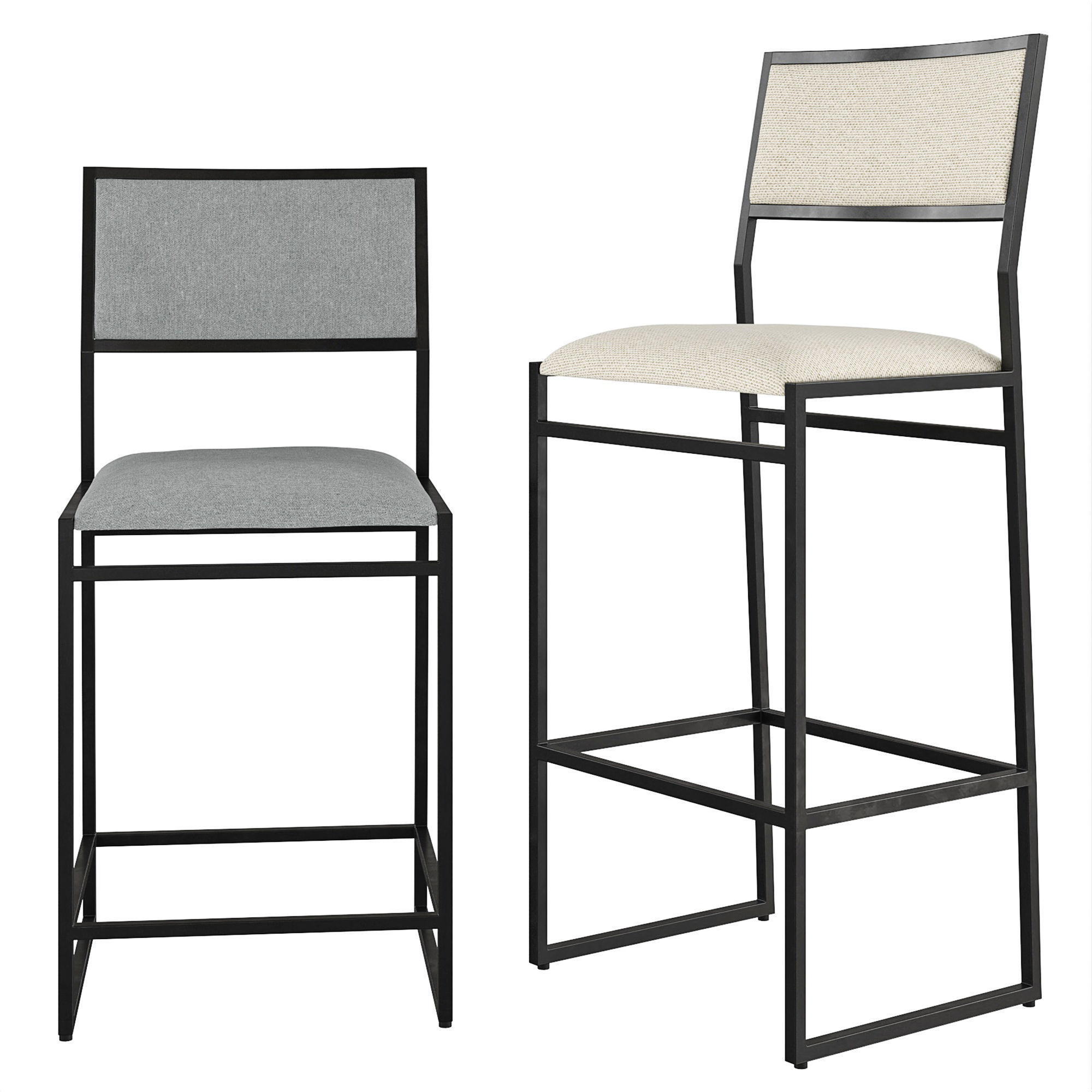 Hardy Upholstered Bar Stool 3D model_3