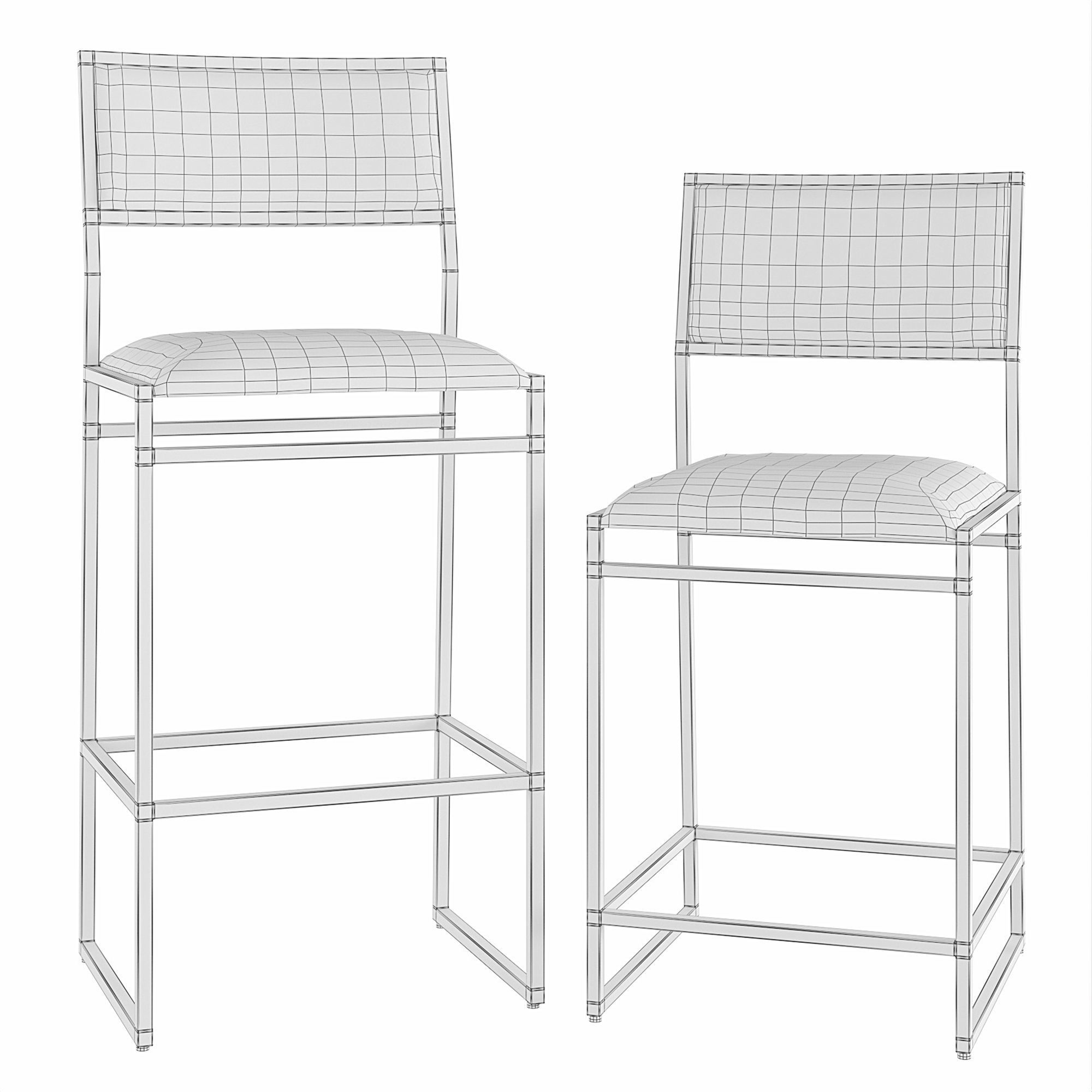 Hardy Upholstered Bar Stool 3D model_1
