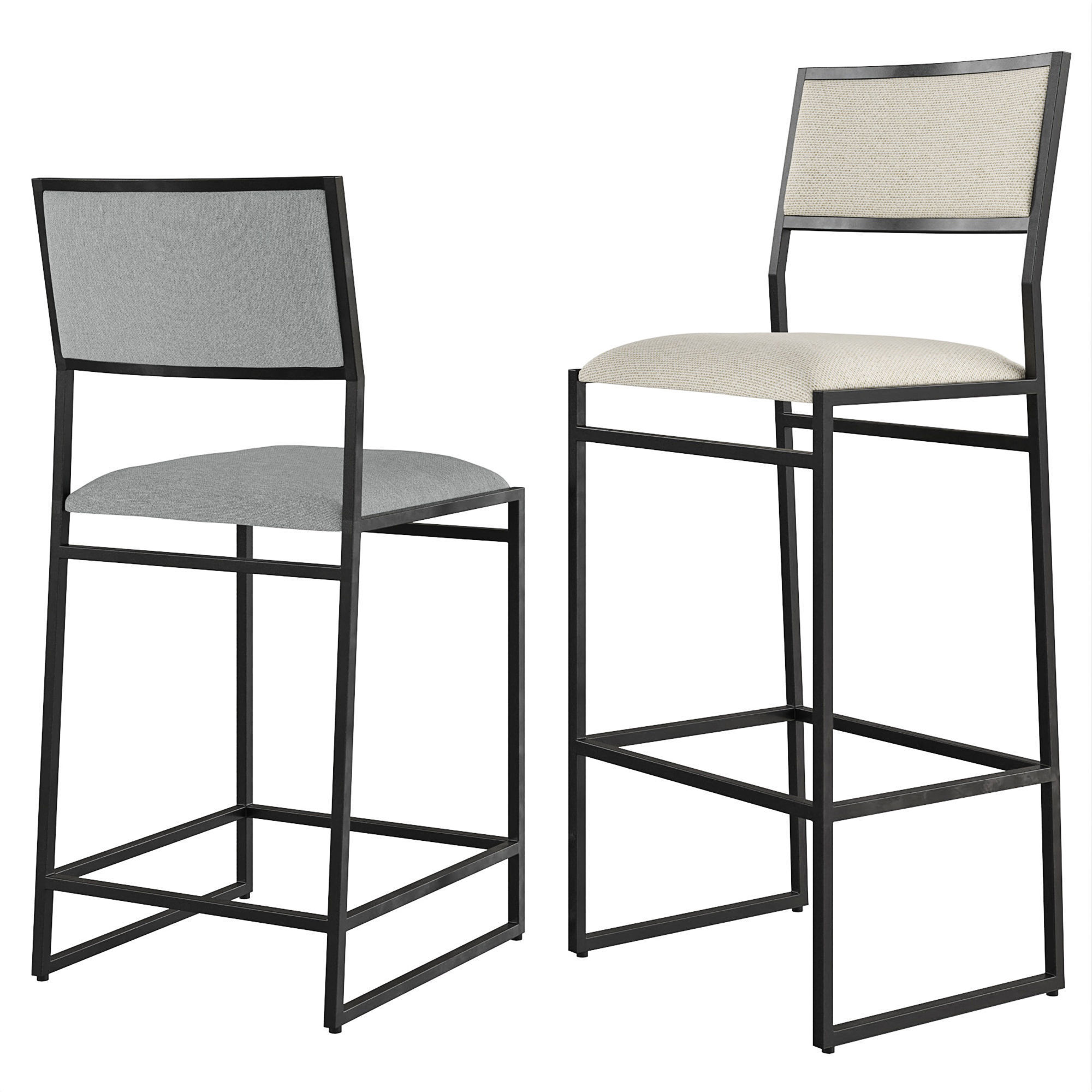 Hardy Upholstered Bar Stool 3D model_2