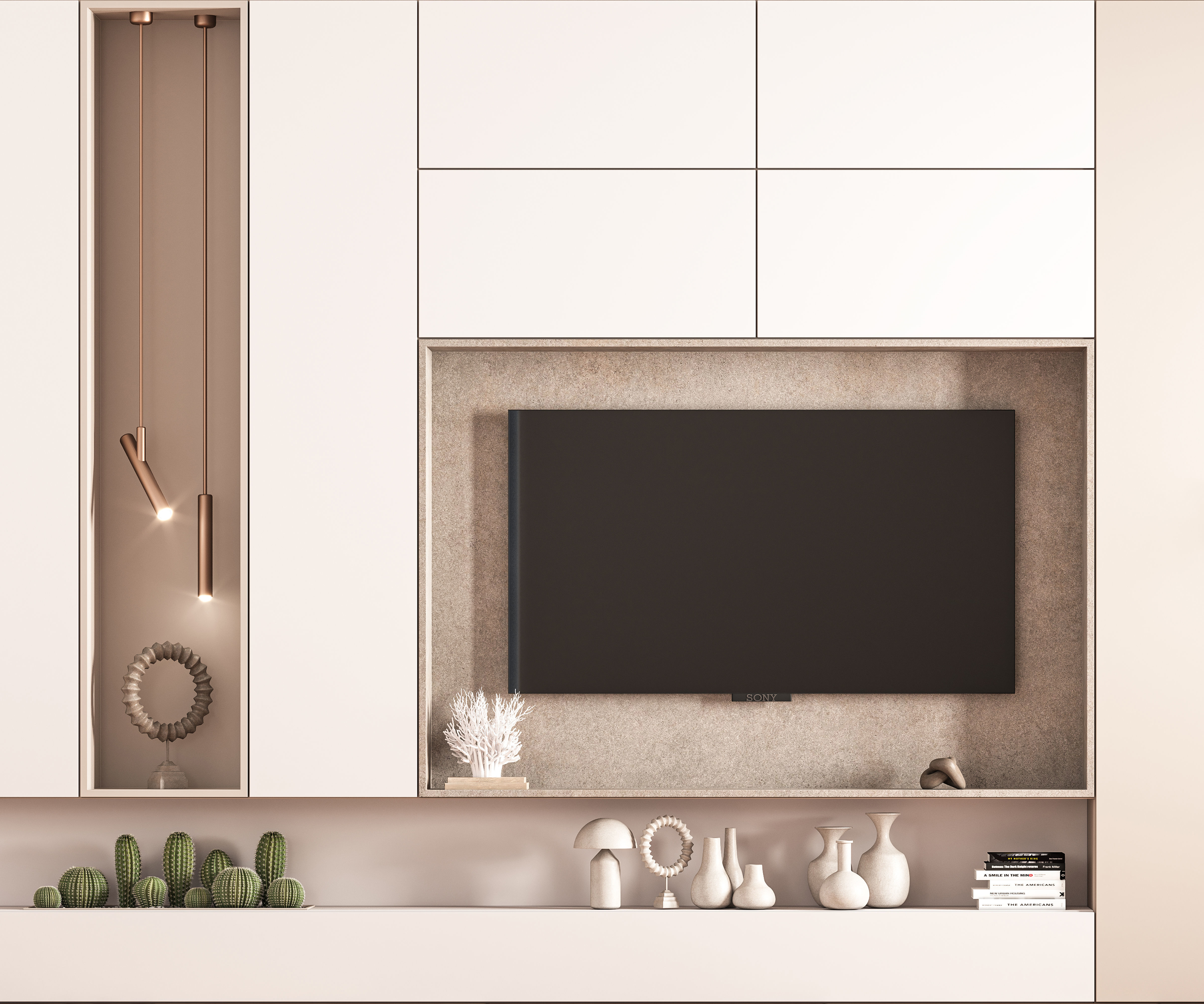 Tv Wall Set 04 3D model_3