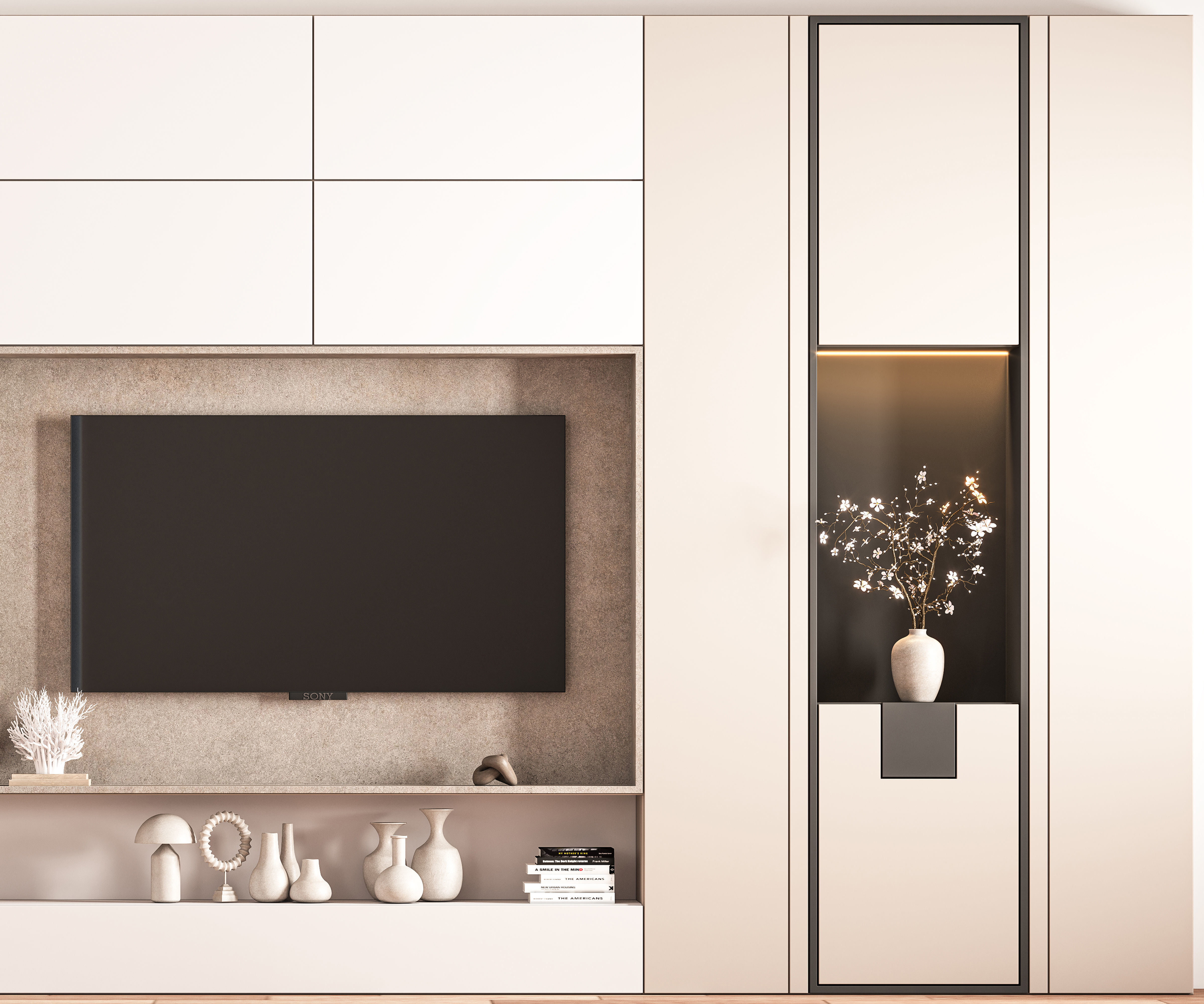 Tv Wall Set 04 3D model_2