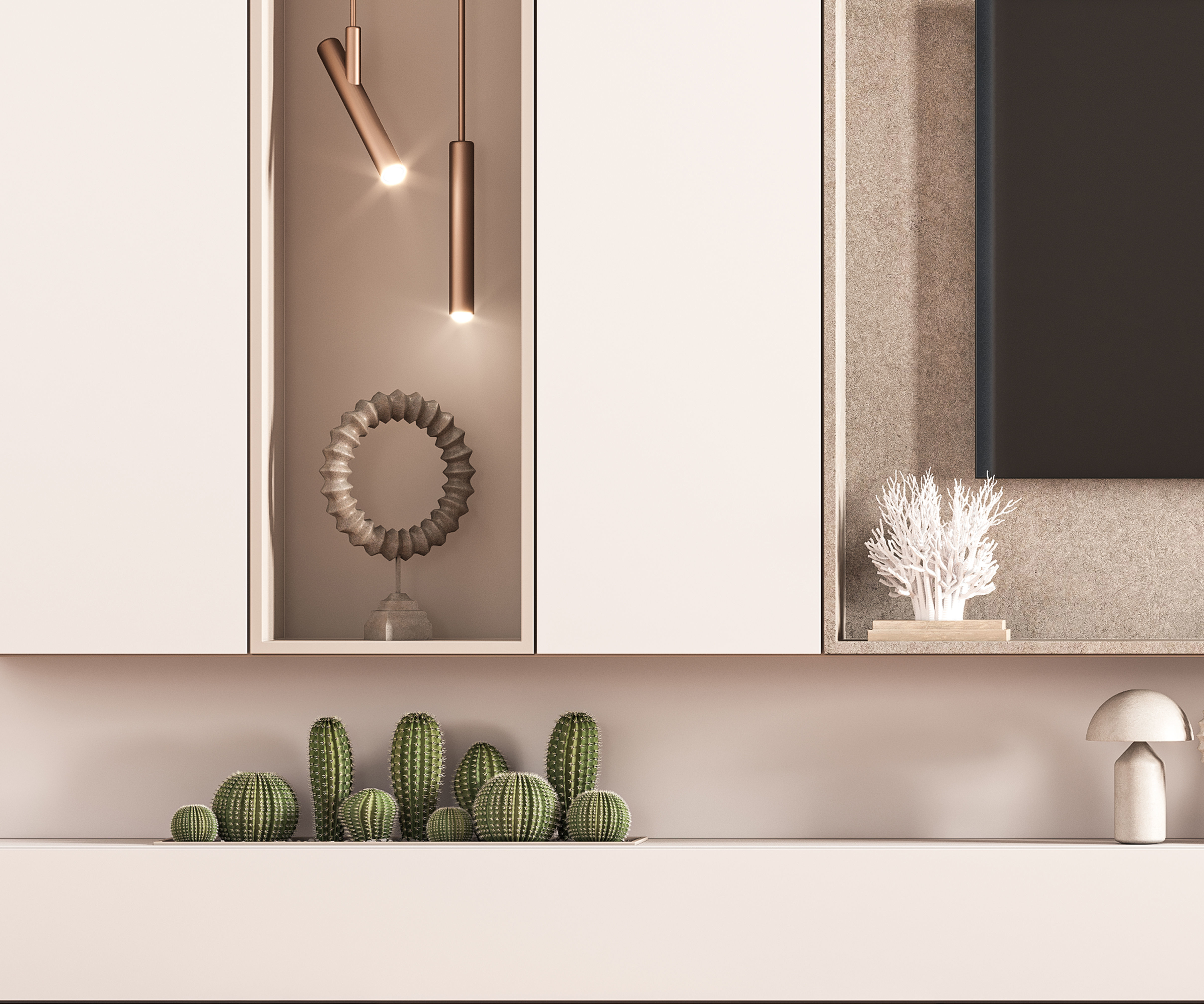 Tv Wall Set 04 3D model_5