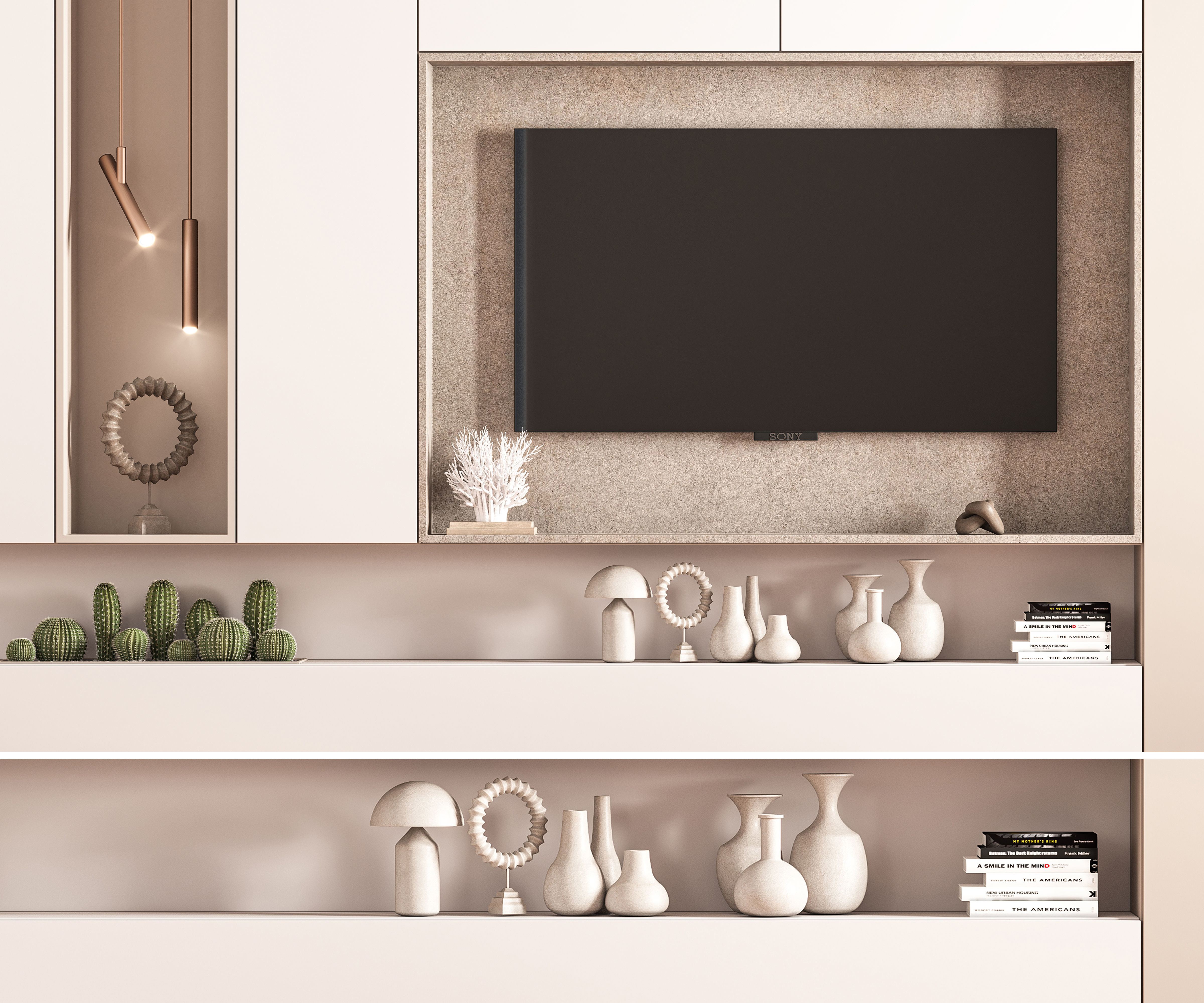 Tv Wall Set 04 3D model_4