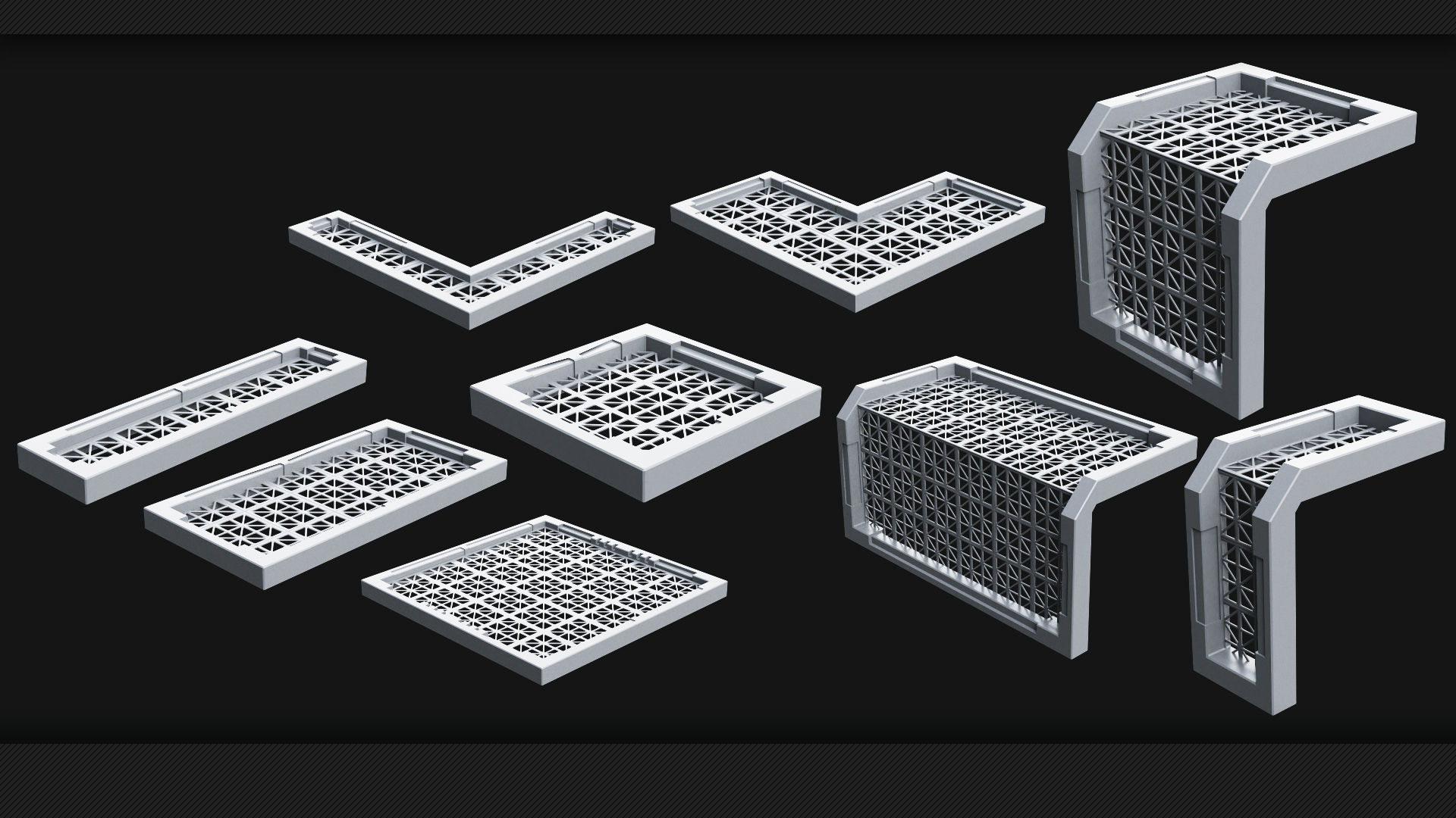 110 Sci-Fi Panels - KITBASH - VOL 07 3D model_15