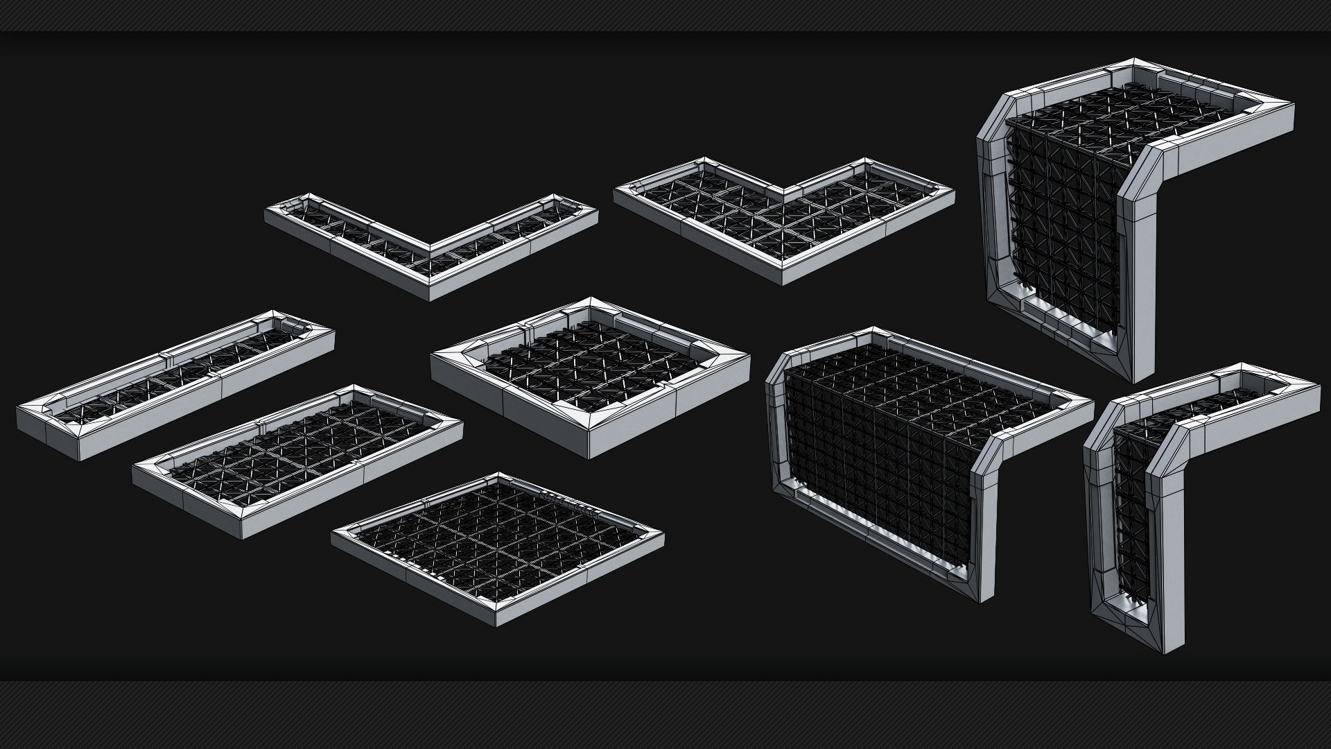 110 Sci-Fi Panels - KITBASH - VOL 07 3D model_14