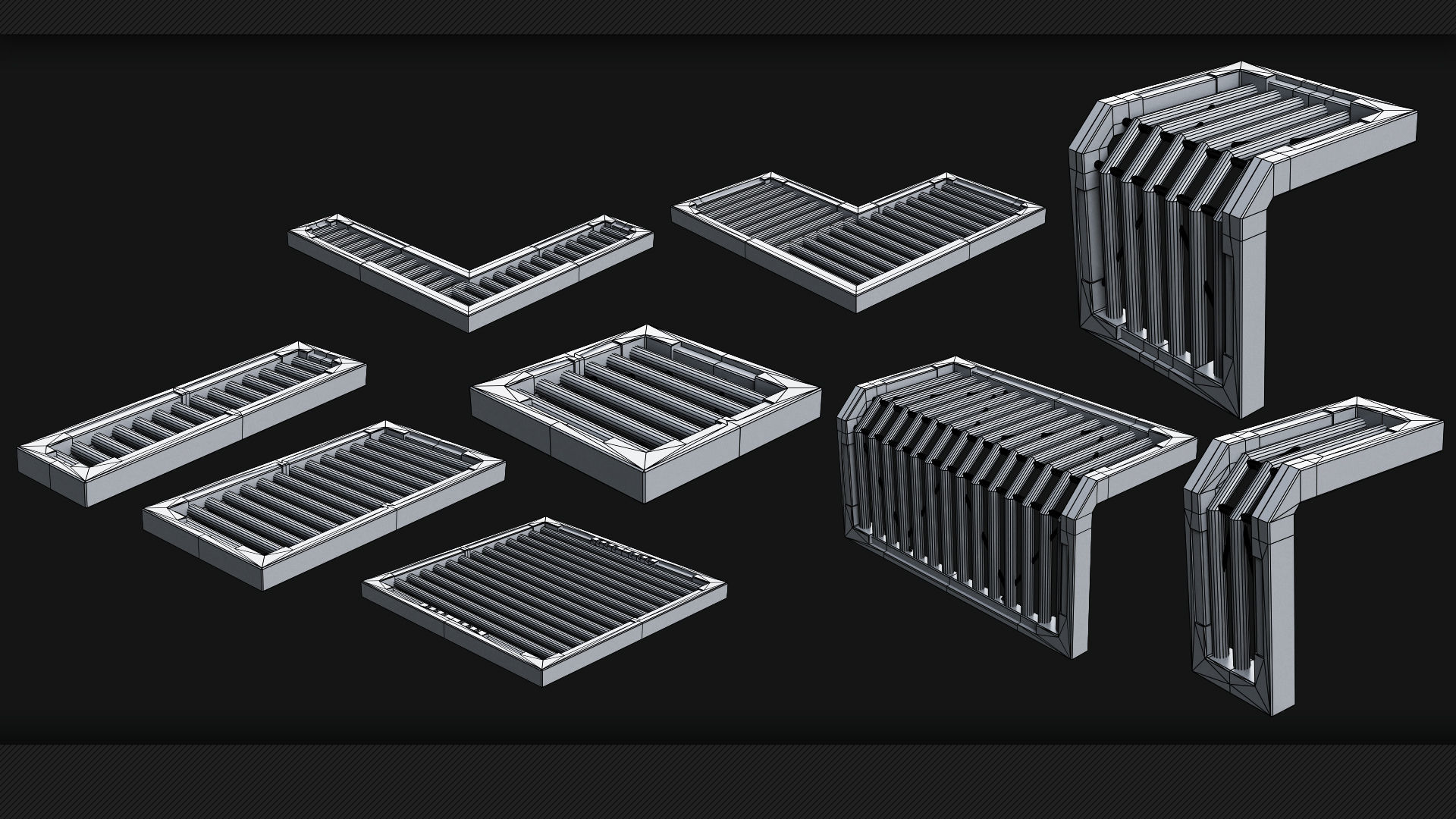 110 Sci-Fi Panels - KITBASH - VOL 07 3D model_10