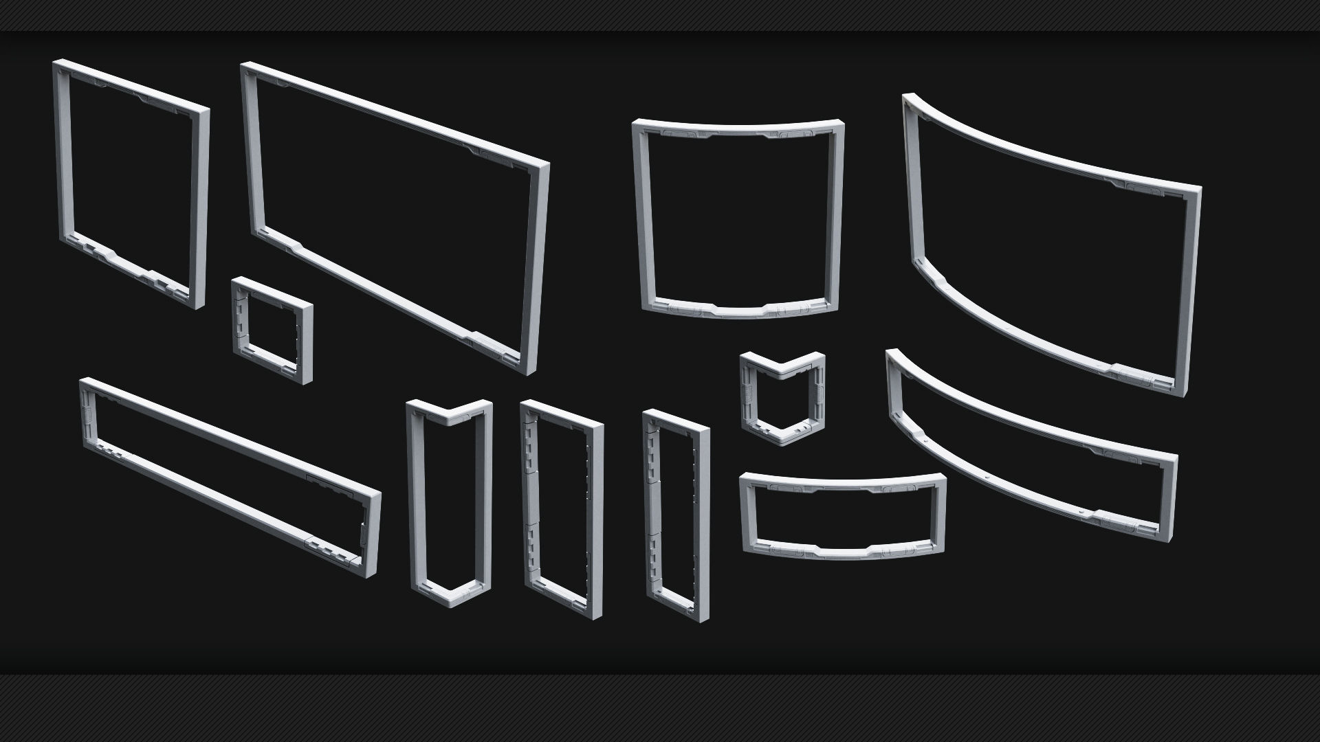 110 Sci-Fi Panels - KITBASH - VOL 07 3D model_21