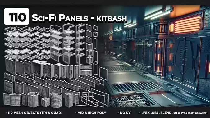 110 Sci-Fi Panels - KITBASH - VOL 07