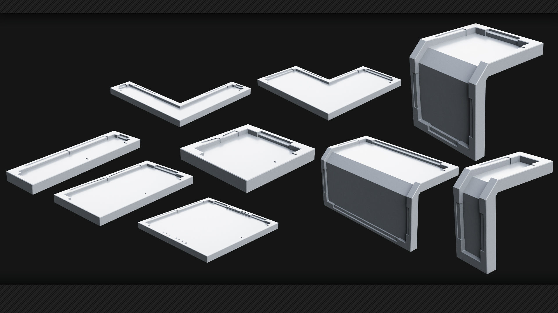 110 Sci-Fi Panels - KITBASH - VOL 07 3D model_7