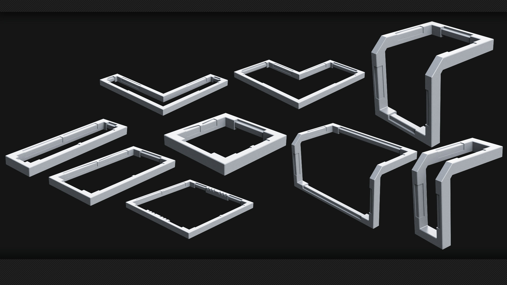 110 Sci-Fi Panels - KITBASH - VOL 07 3D model_5