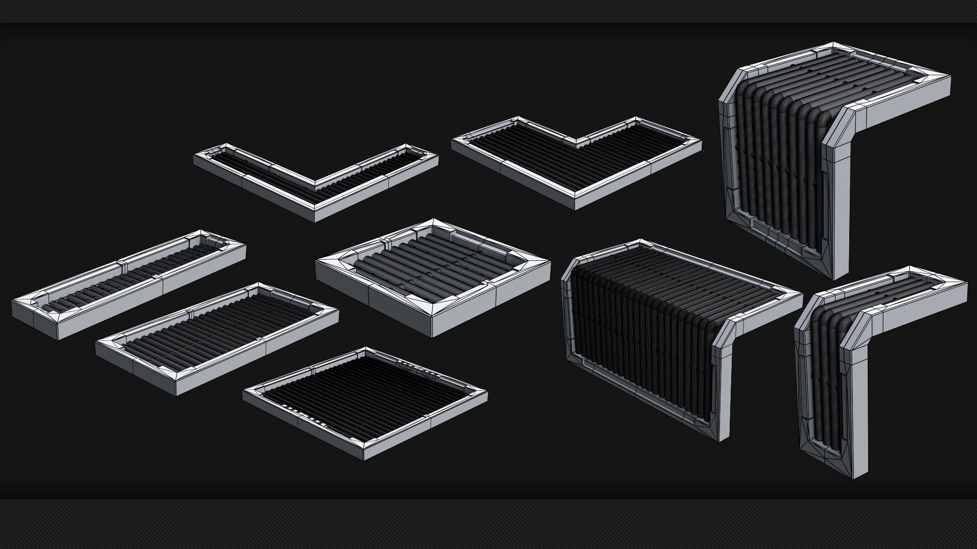 110 Sci-Fi Panels - KITBASH - VOL 07 3D model_8