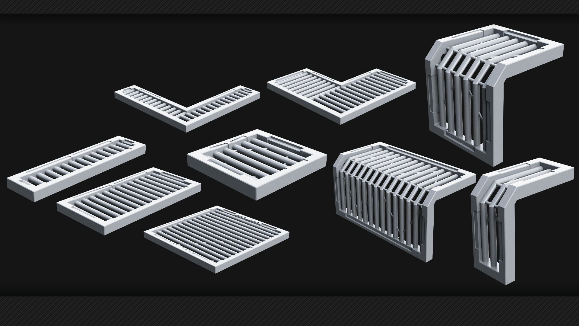 110 Sci-Fi Panels - KITBASH - VOL 07 3D model_11