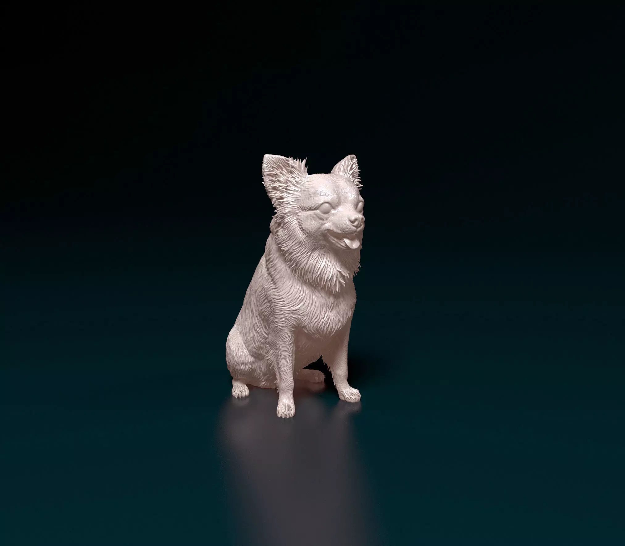 Chihuahua long haired 4 3D print model_0